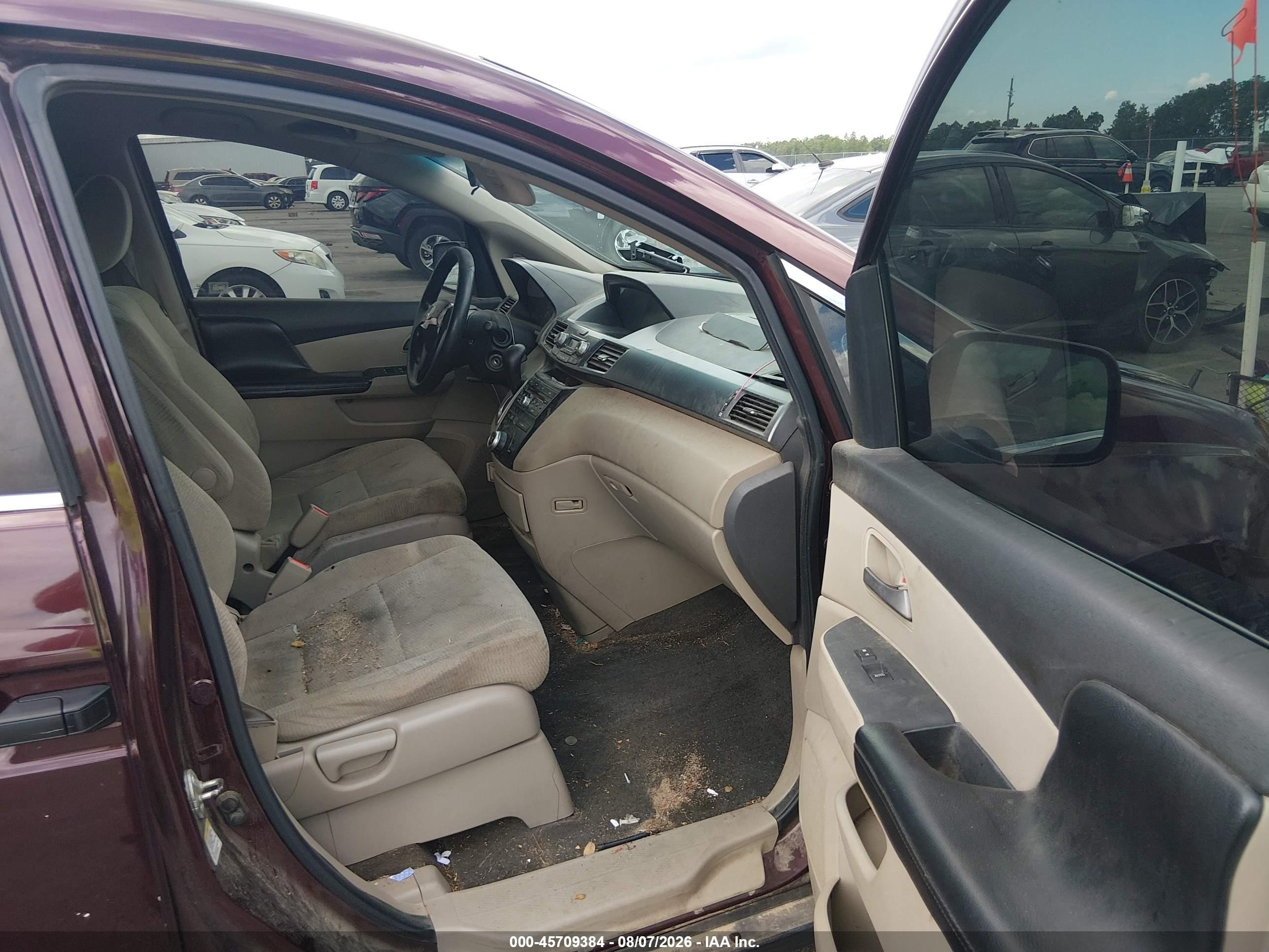 2011 Honda Odyssey Lx Burgundy vin: 5FNRL5H2XBB021315