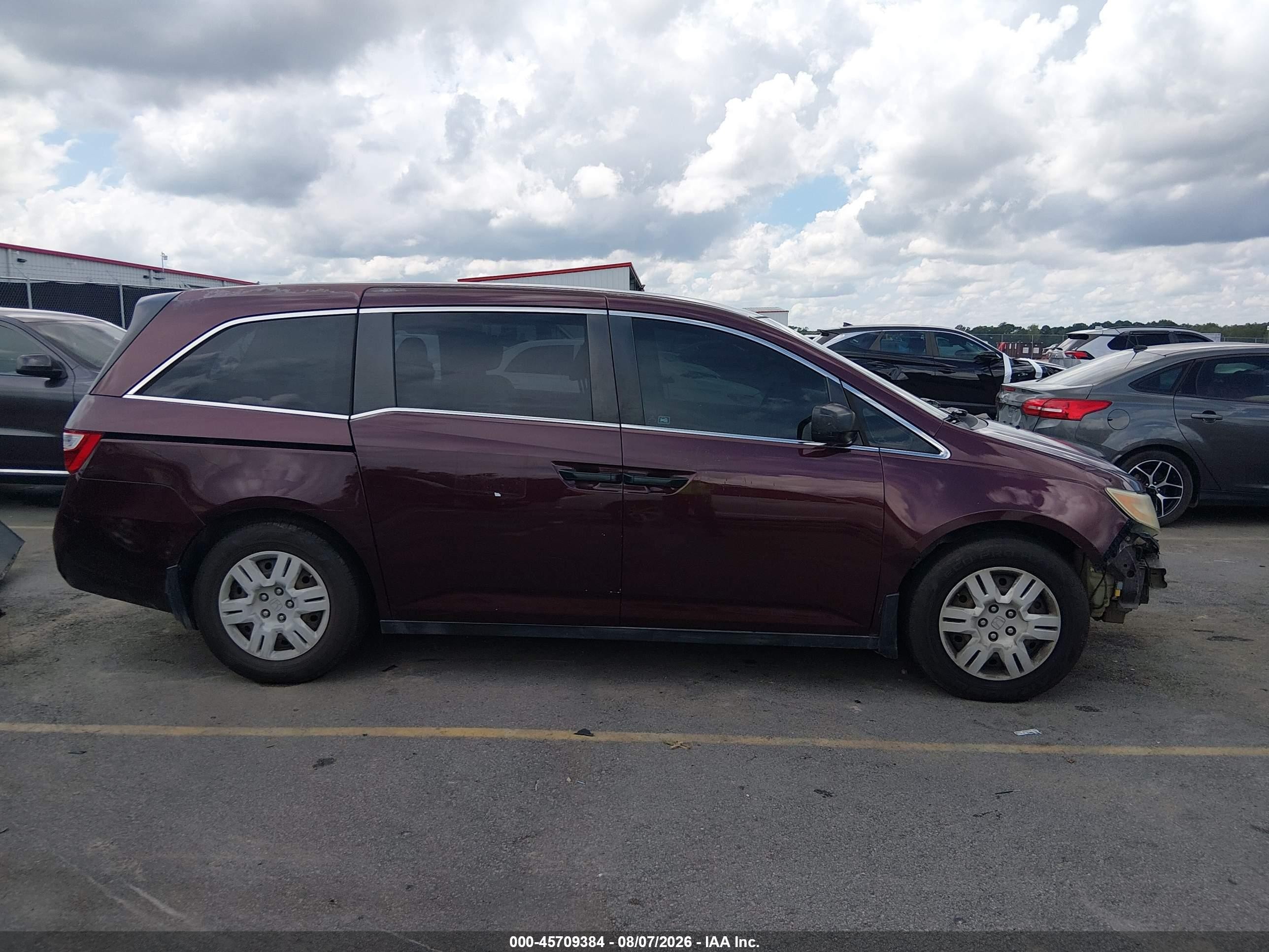 2011 Honda Odyssey Lx Burgundy vin: 5FNRL5H2XBB021315