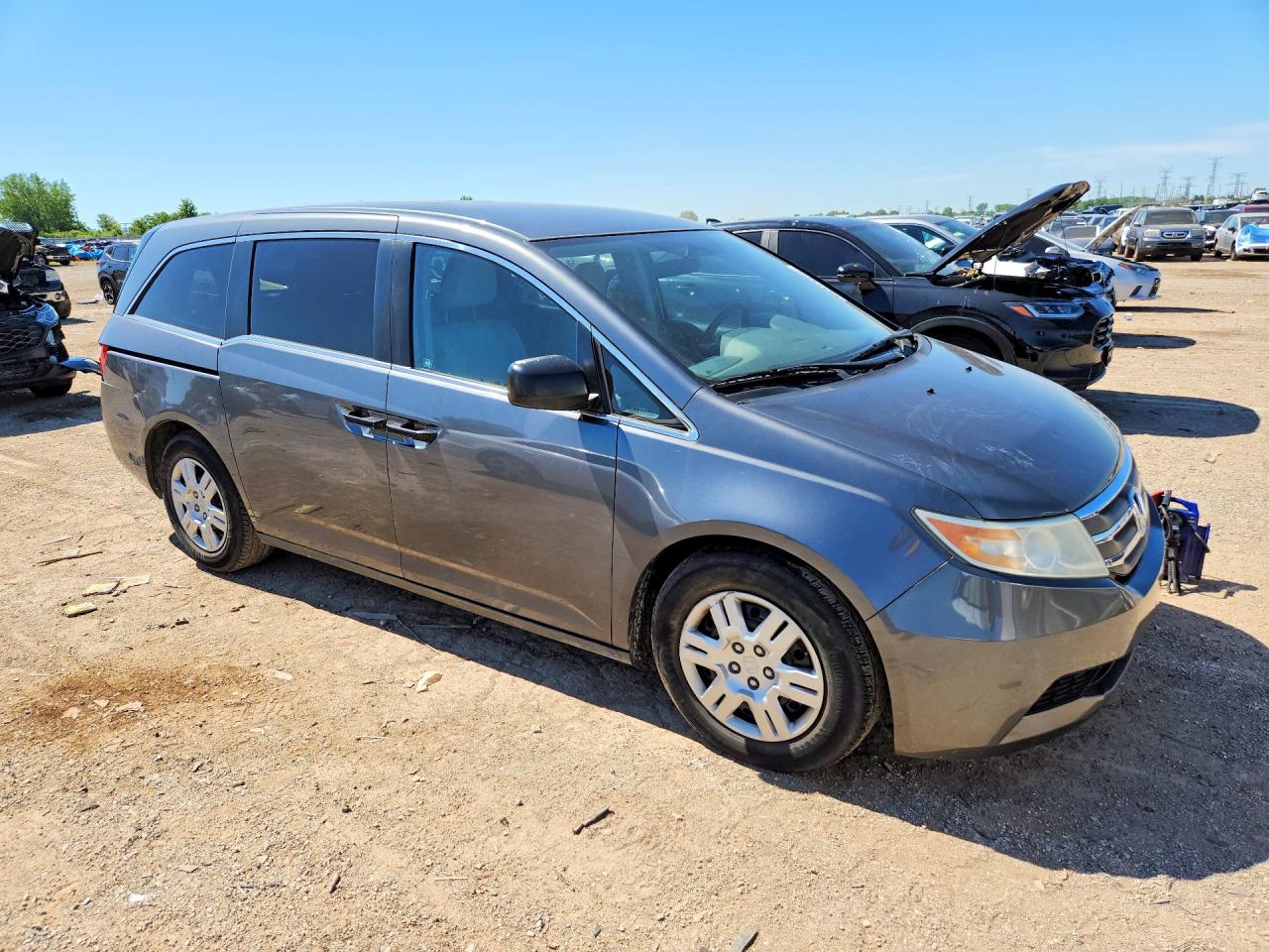 2011 Honda Odyssey Lx Серый vin: 5FNRL5H2XBB024845