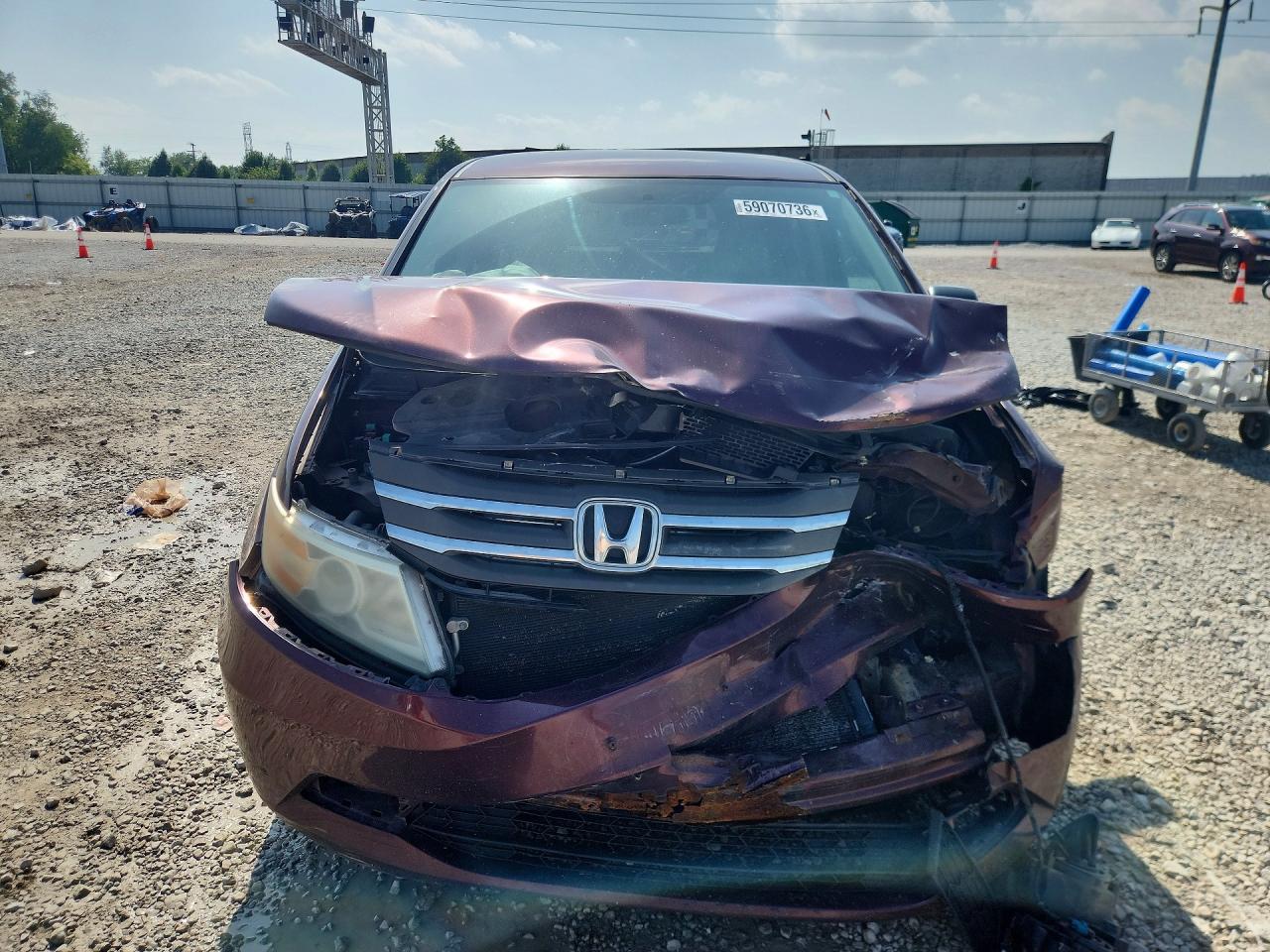 2011 Honda Odyssey Lx Burgundy vin: 5FNRL5H2XBB035697