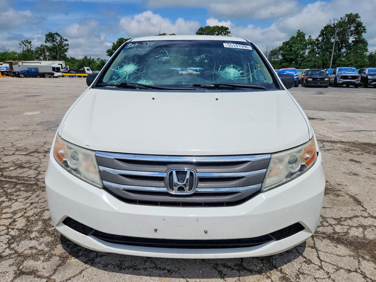 2013 Honda Odyssey Lx White vin: 5FNRL5H2XDB012360
