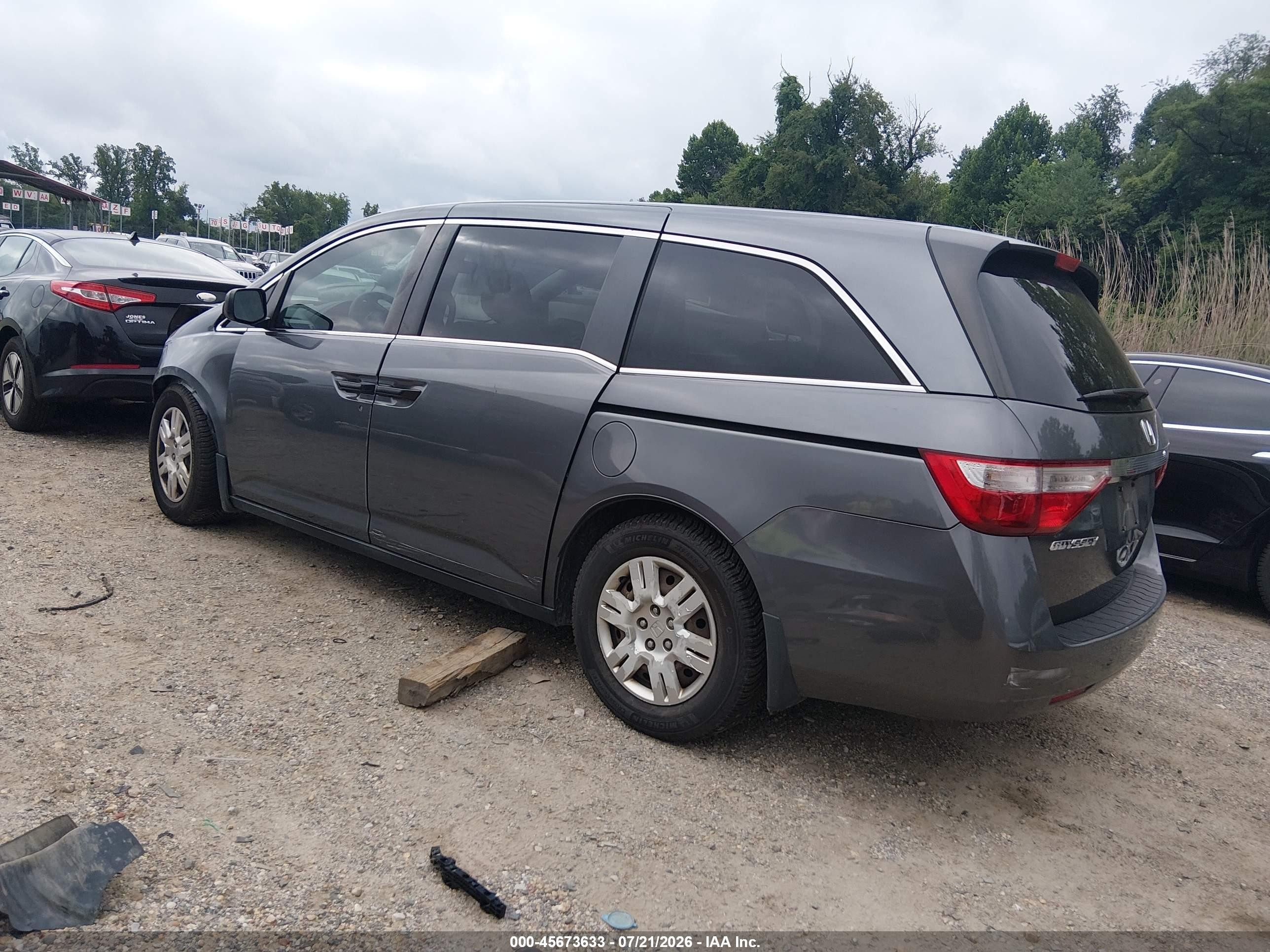 2013 Honda Odyssey Lx Gray vin: 5FNRL5H2XDB064202