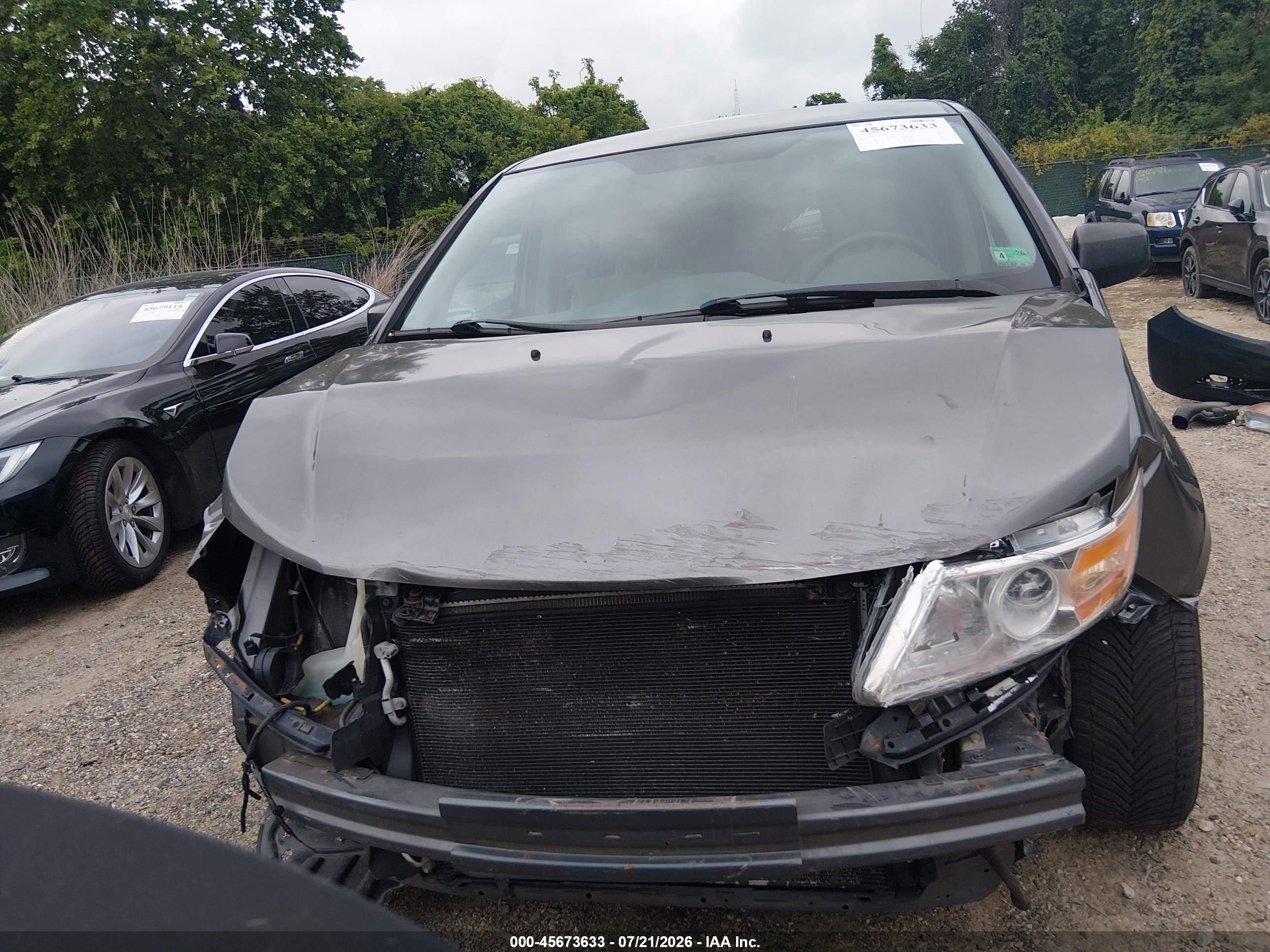 2013 Honda Odyssey Lx Gray vin: 5FNRL5H2XDB064202
