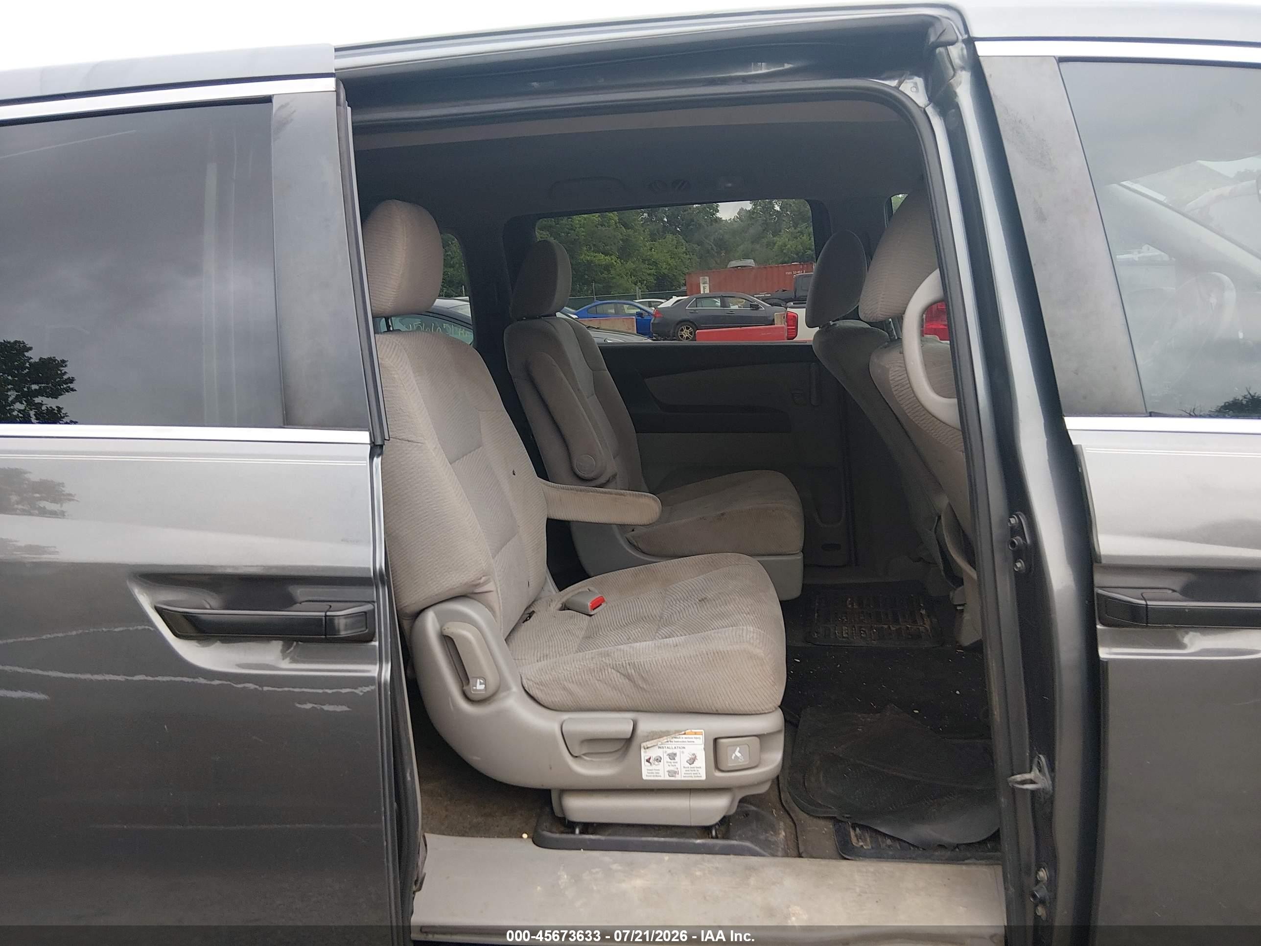 2013 Honda Odyssey Lx Gray vin: 5FNRL5H2XDB064202