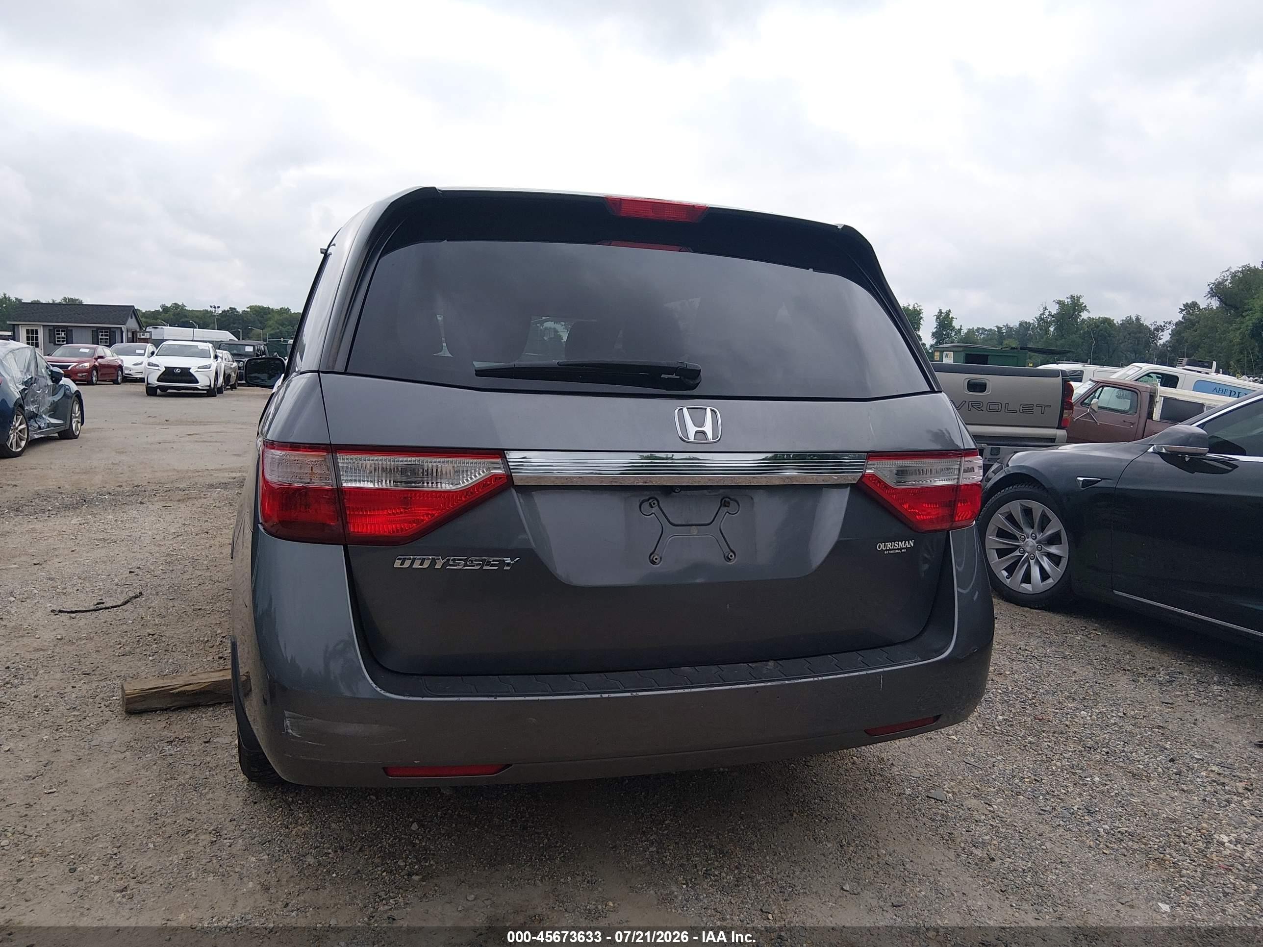 2013 Honda Odyssey Lx Gray vin: 5FNRL5H2XDB064202
