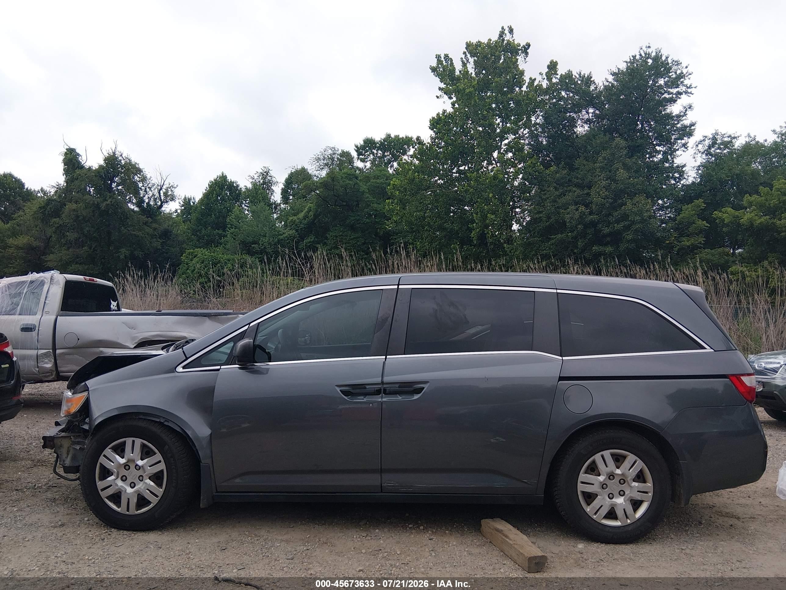 2013 Honda Odyssey Lx Gray vin: 5FNRL5H2XDB064202