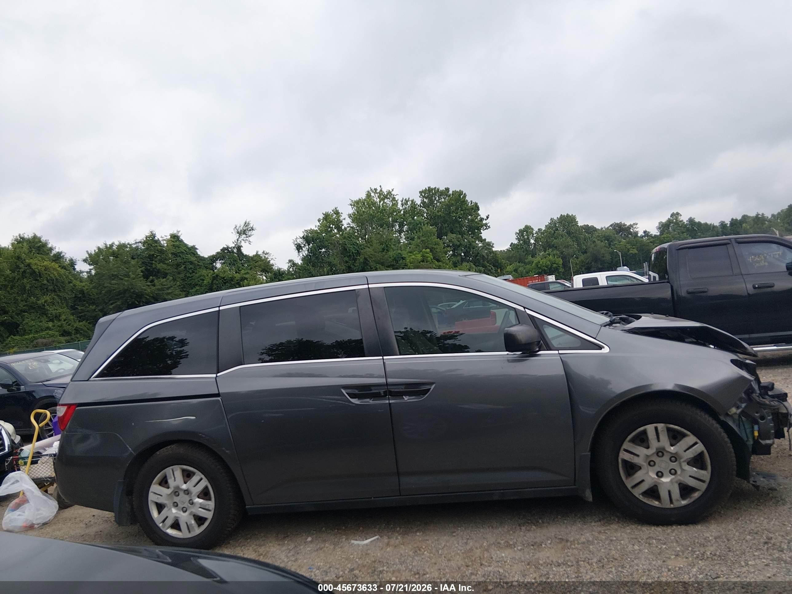 2013 Honda Odyssey Lx Gray vin: 5FNRL5H2XDB064202