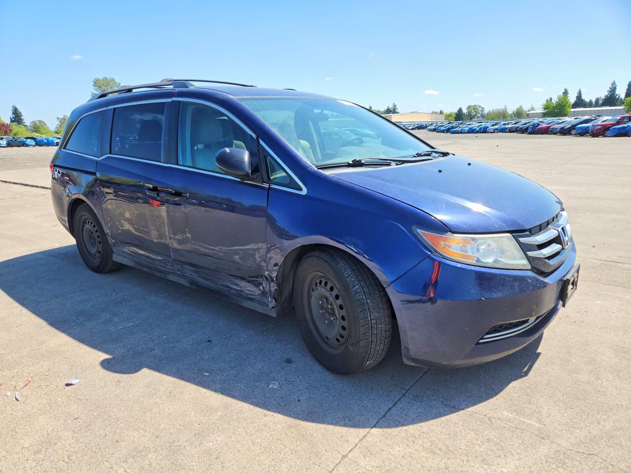 2014 Honda Odyssey Lx Blue vin: 5FNRL5H2XEB015700