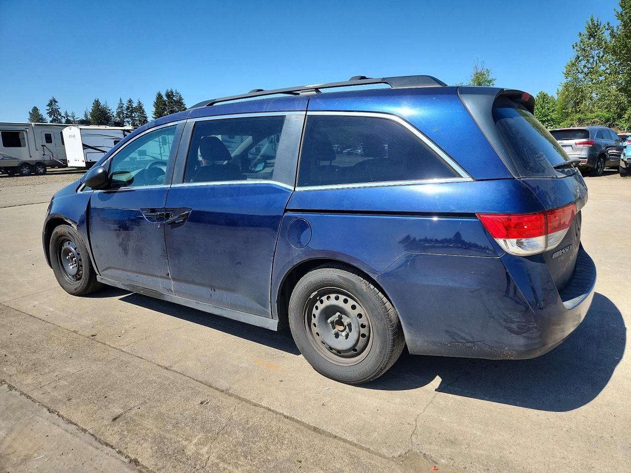 2014 Honda Odyssey Lx Blue vin: 5FNRL5H2XEB015700
