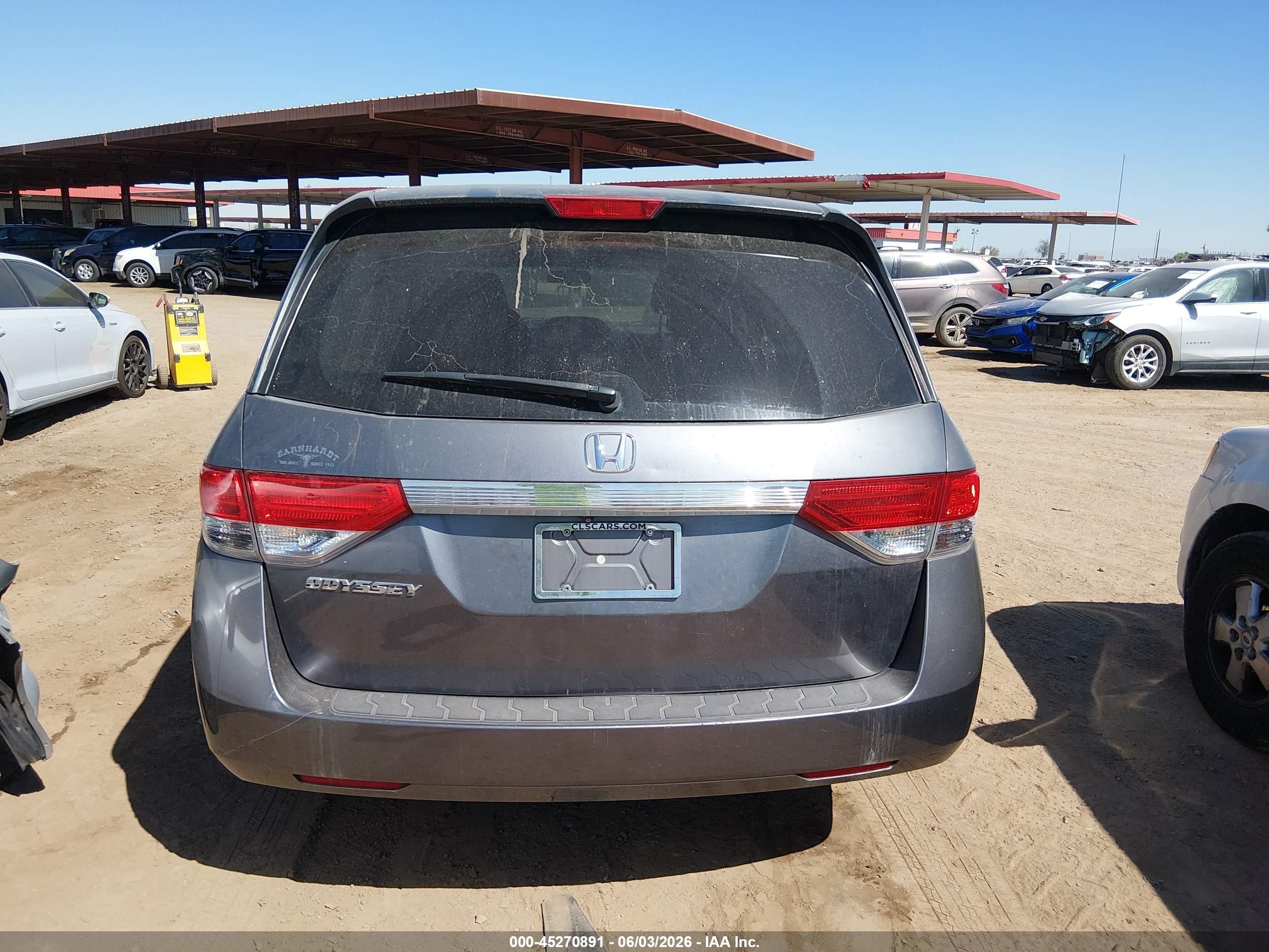 2014 Honda Odyssey Lx Gray vin: 5FNRL5H2XEB022372