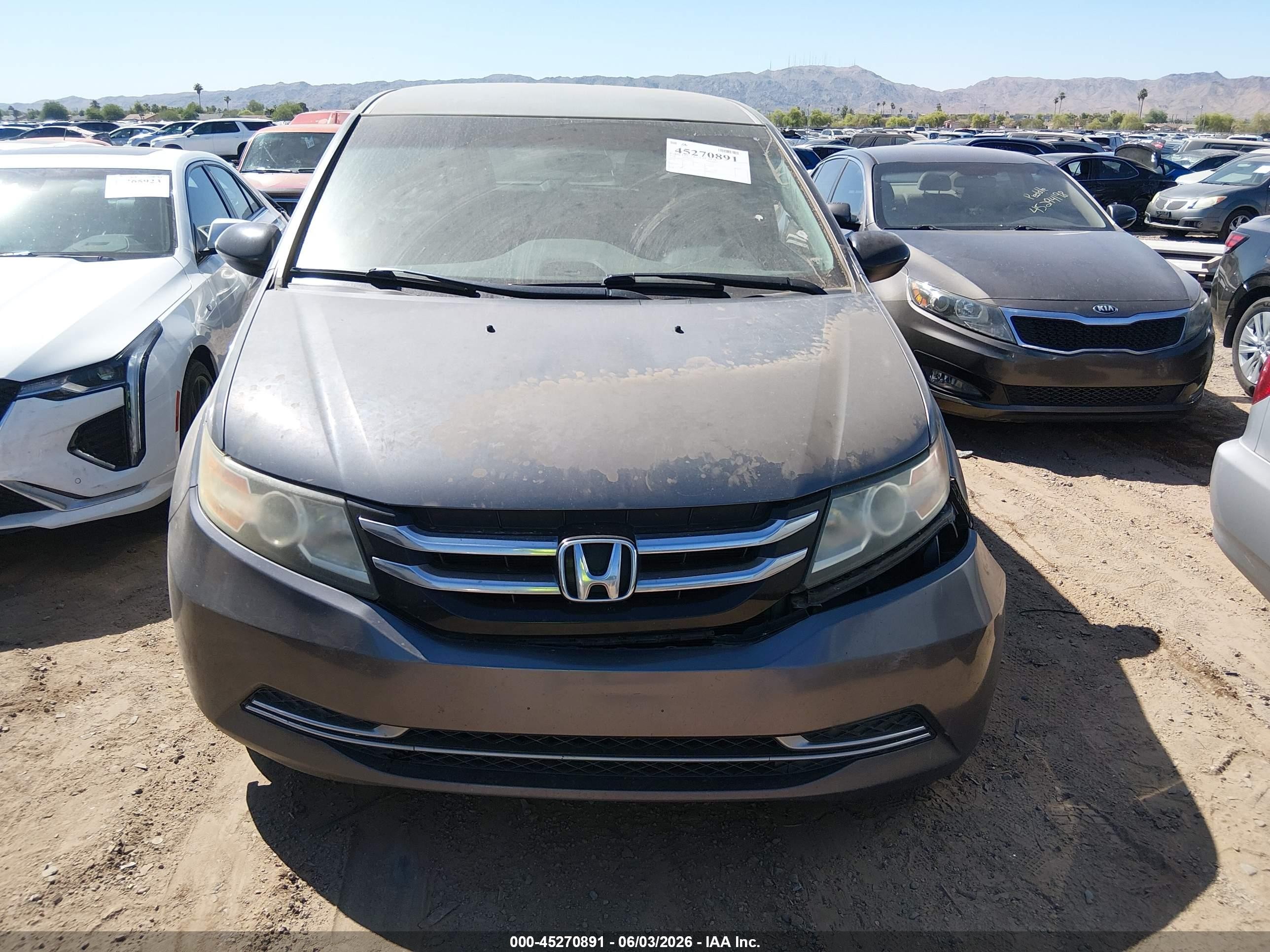 2014 Honda Odyssey Lx Gray vin: 5FNRL5H2XEB022372