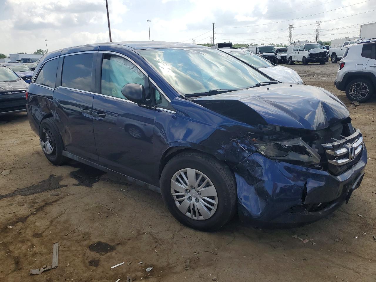 2015 Honda Odyssey Lx Blue vin: 5FNRL5H2XFB020820