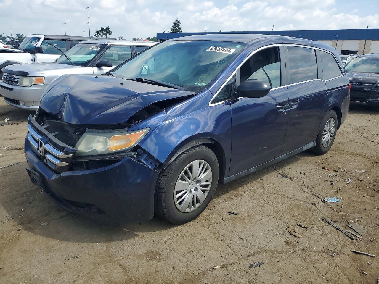 2015 Honda Odyssey Lx Blue vin: 5FNRL5H2XFB020820