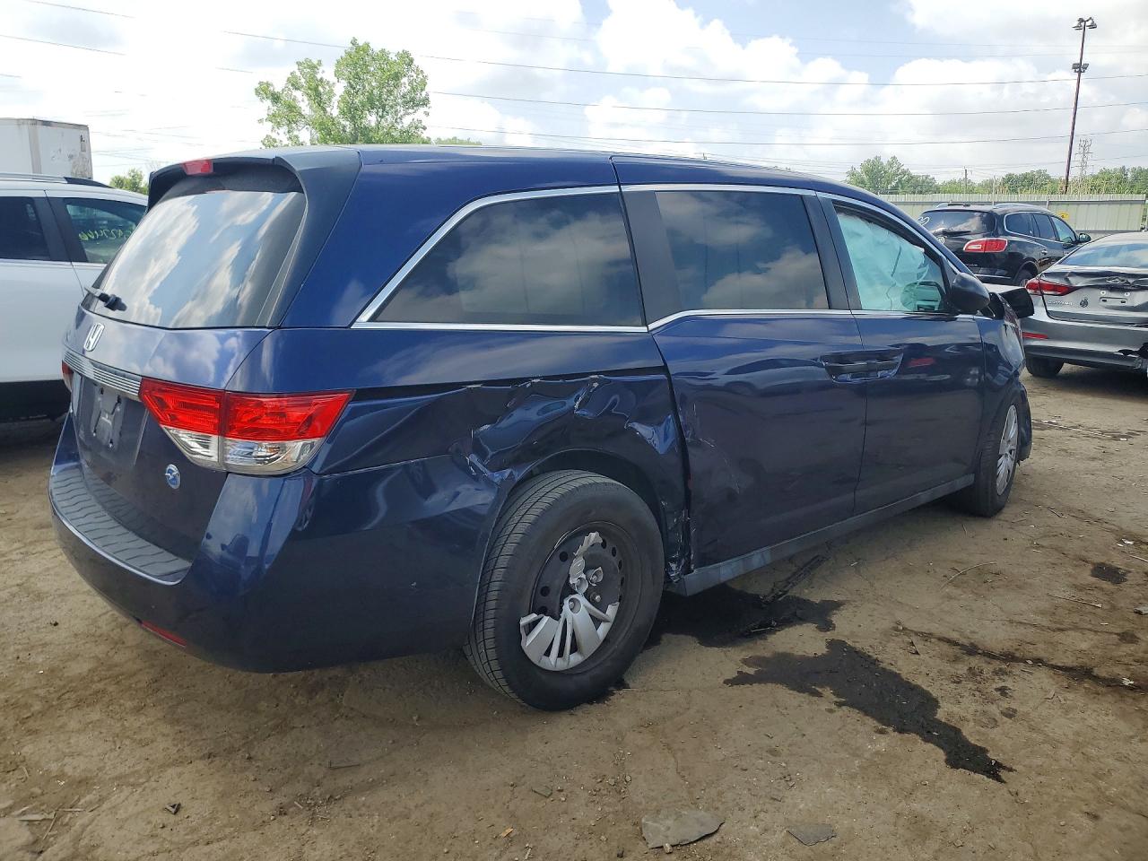2015 Honda Odyssey Lx Blue vin: 5FNRL5H2XFB020820