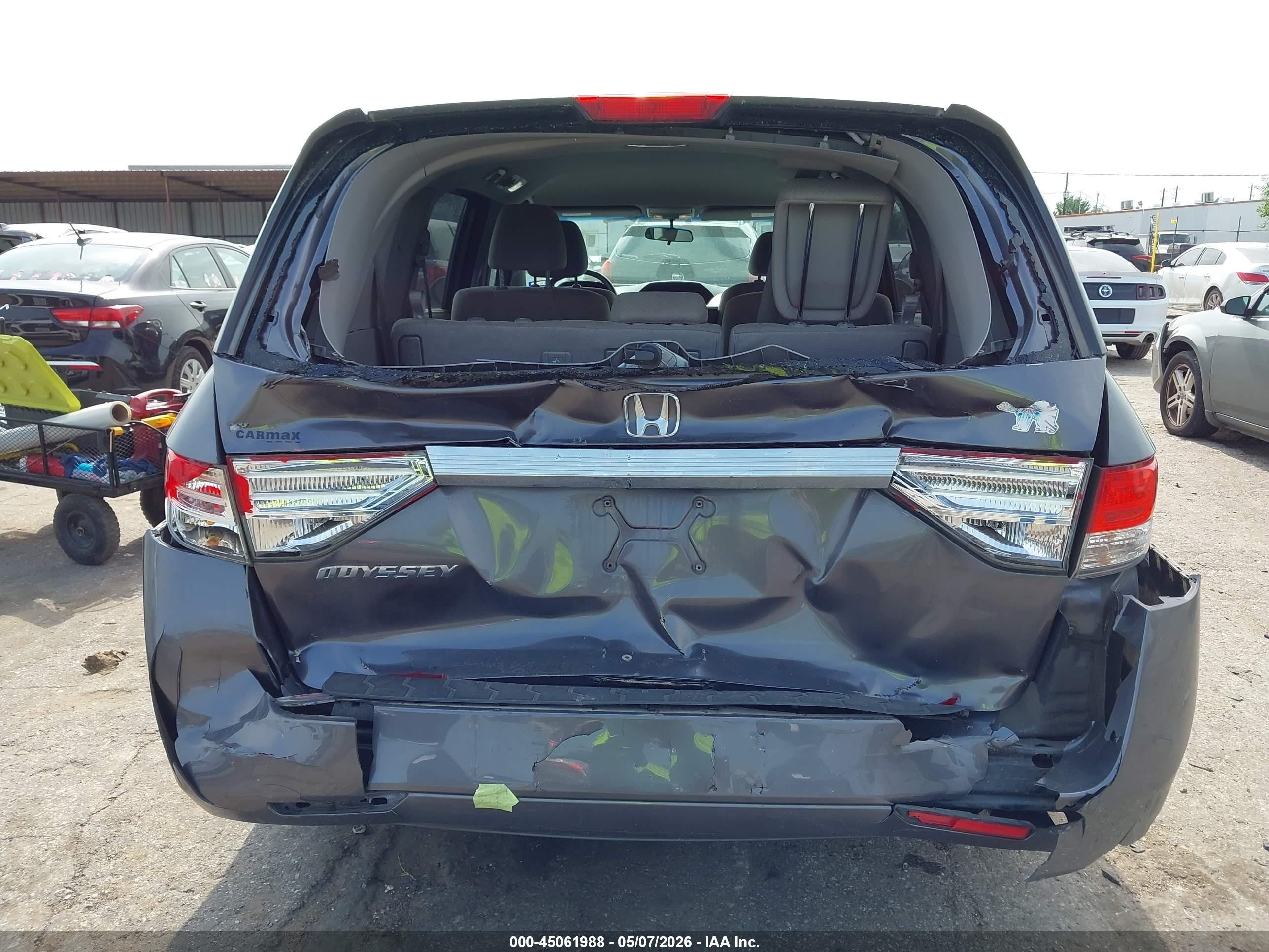 2015 Honda Odyssey Lx Gray vin: 5FNRL5H2XFB127348
