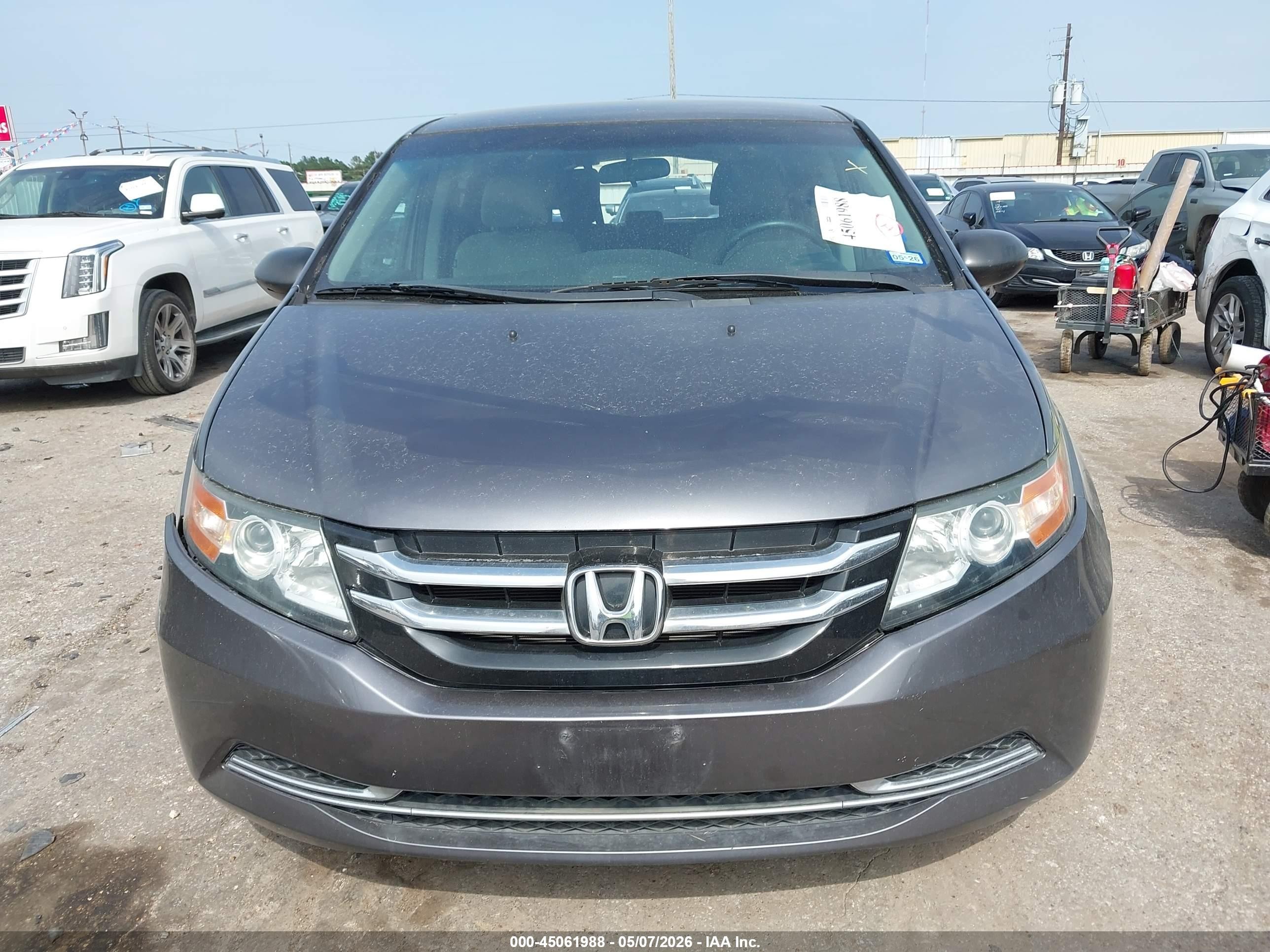 2015 Honda Odyssey Lx Gray vin: 5FNRL5H2XFB127348