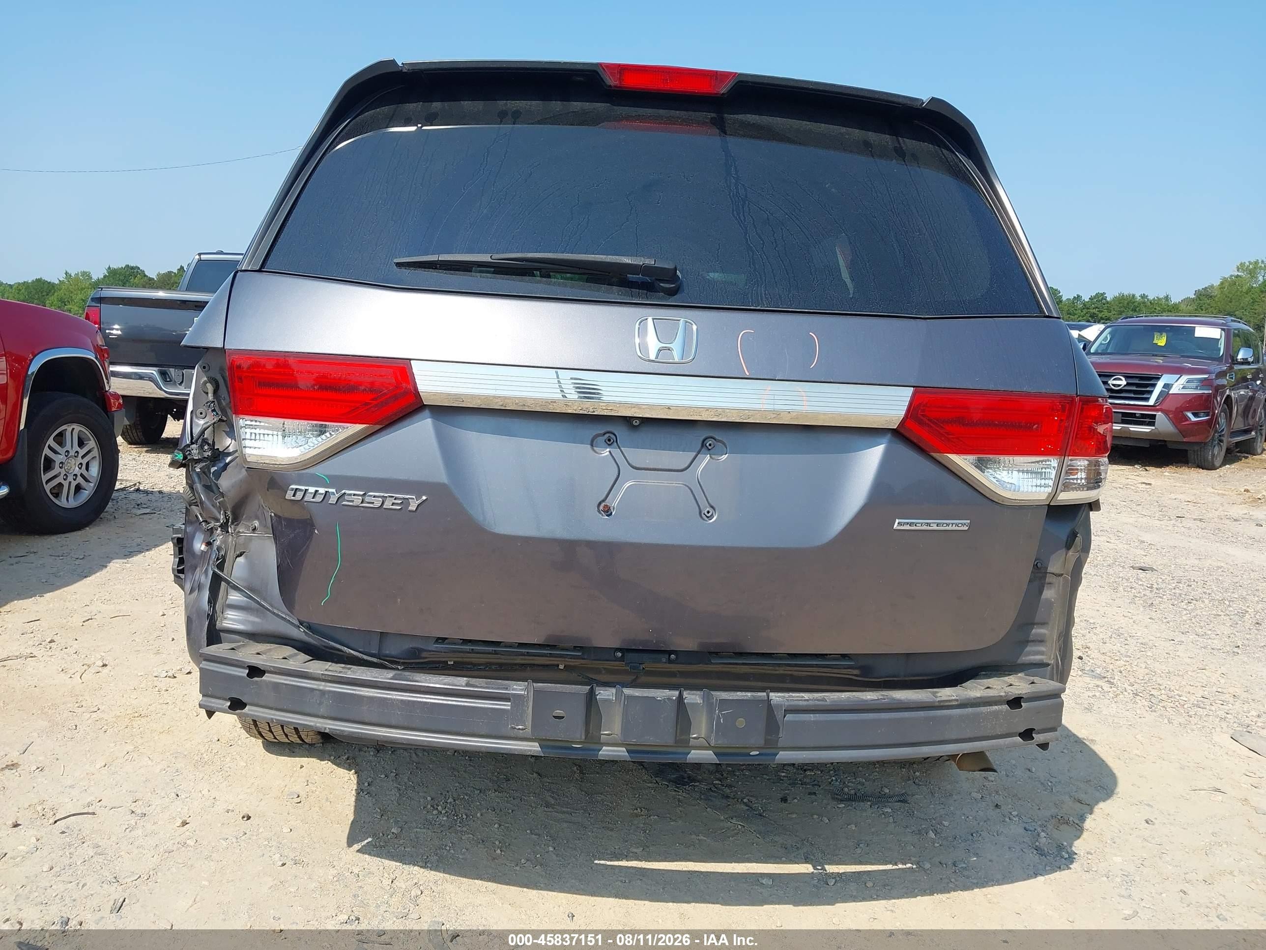 2016 Honda Odyssey Se Gray vin: 5FNRL5H33GB018286