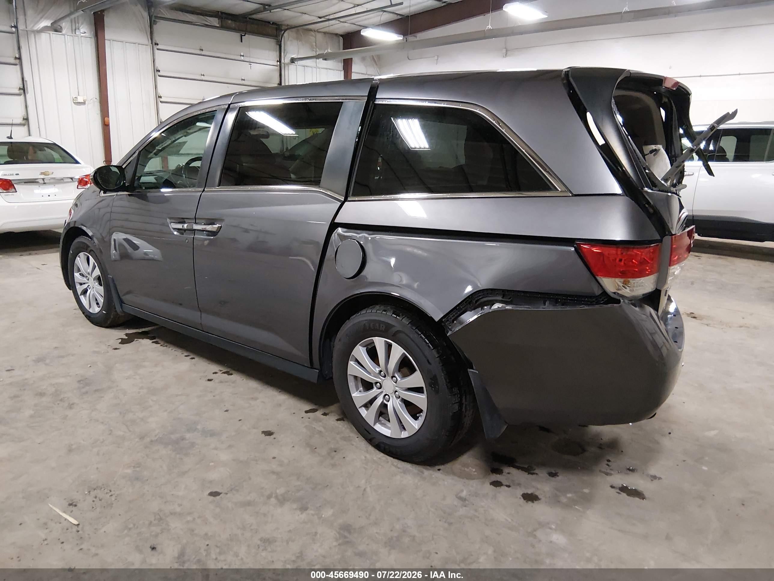 2016 Honda Odyssey Se Gray vin: 5FNRL5H36GB081074