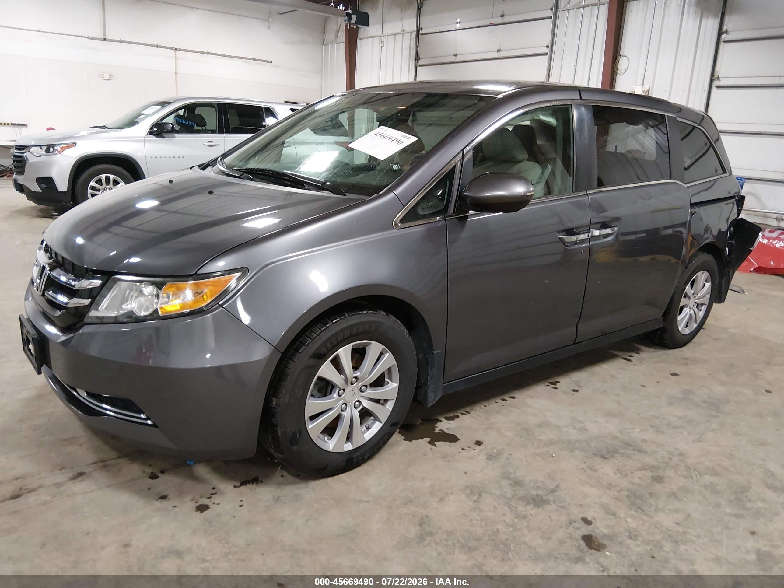 2016 Honda Odyssey Se Gray vin: 5FNRL5H36GB081074