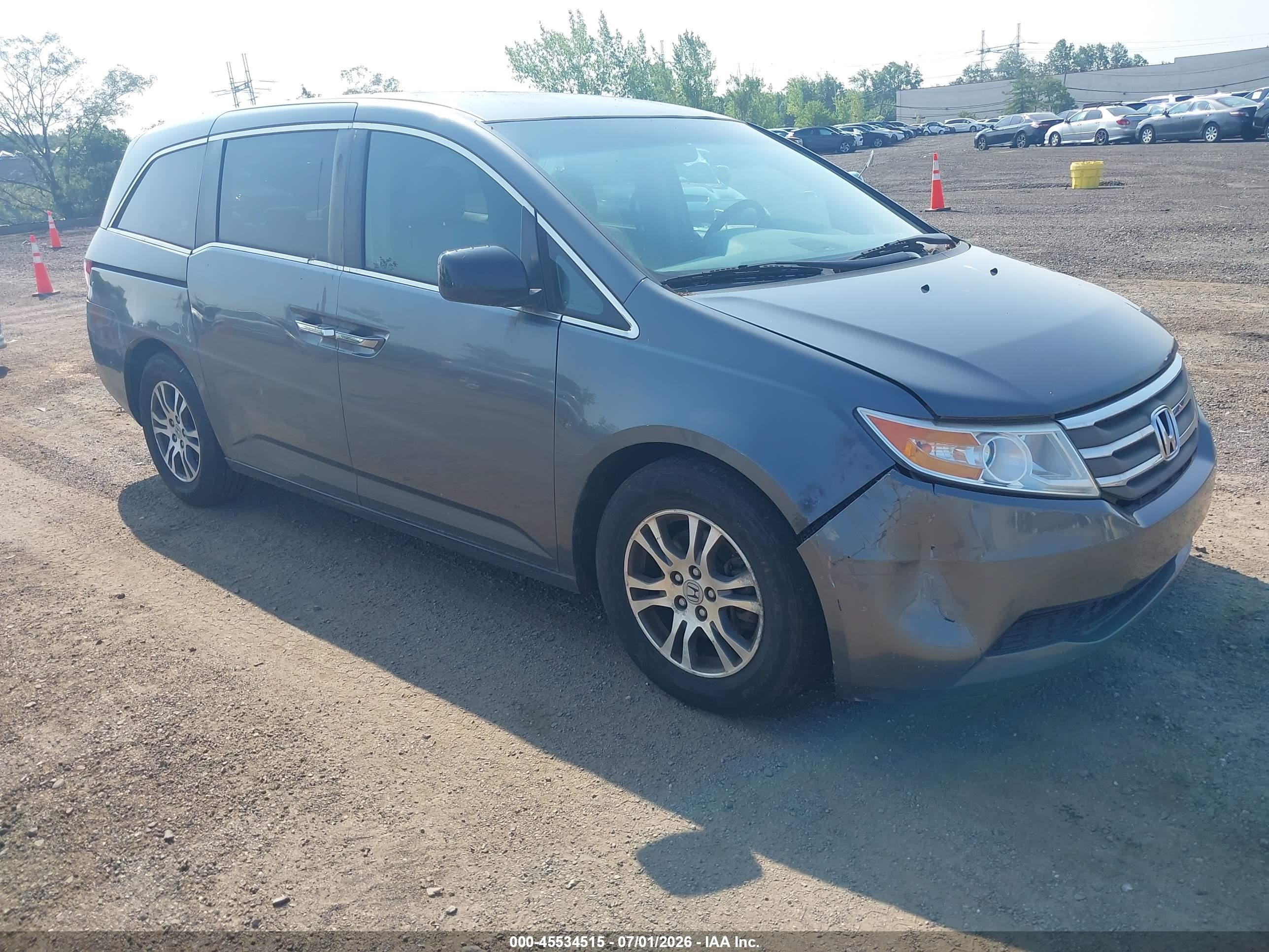 2011 Honda Odyssey Ex Gray vin: 5FNRL5H40BB003956