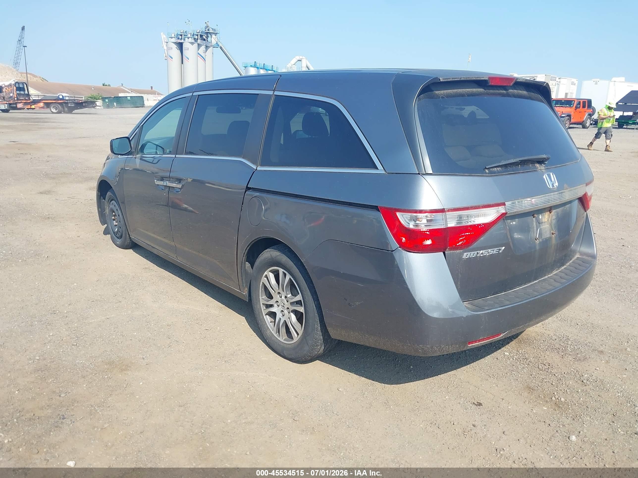 2011 Honda Odyssey Ex Gray vin: 5FNRL5H40BB003956