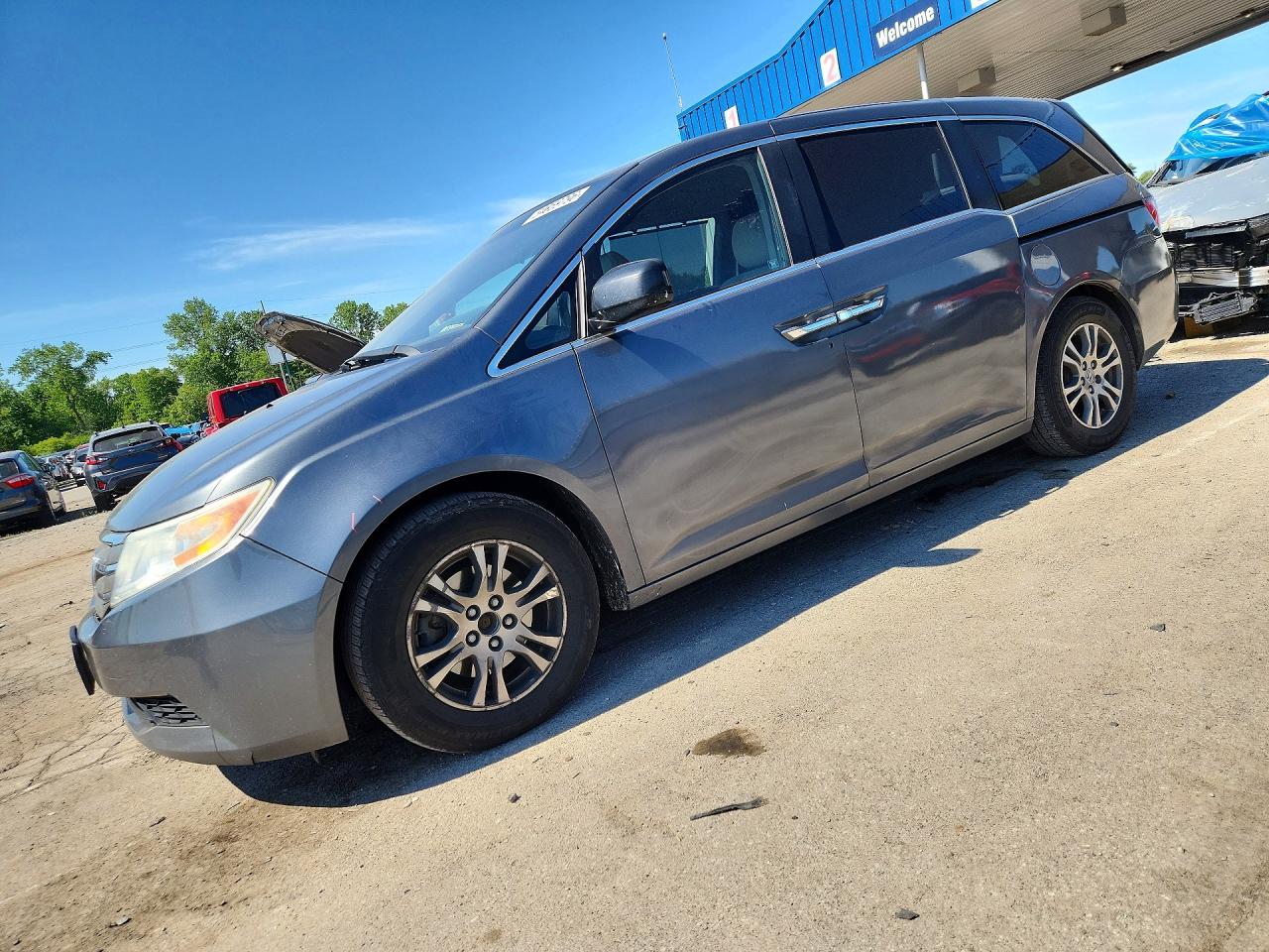 2011 Honda Odyssey Ex Gray vin: 5FNRL5H40BB025505