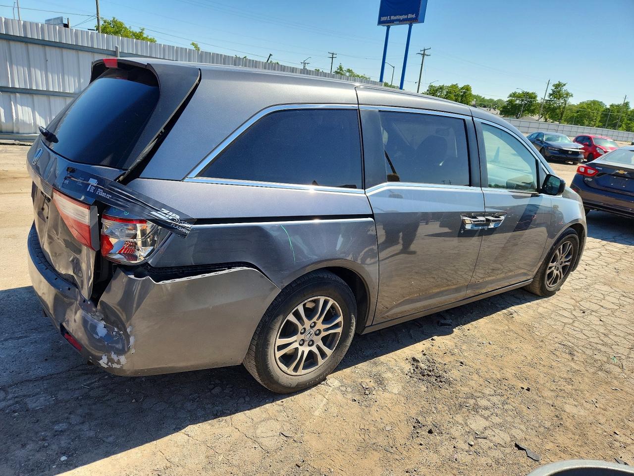 2011 Honda Odyssey Ex Gray vin: 5FNRL5H40BB025505