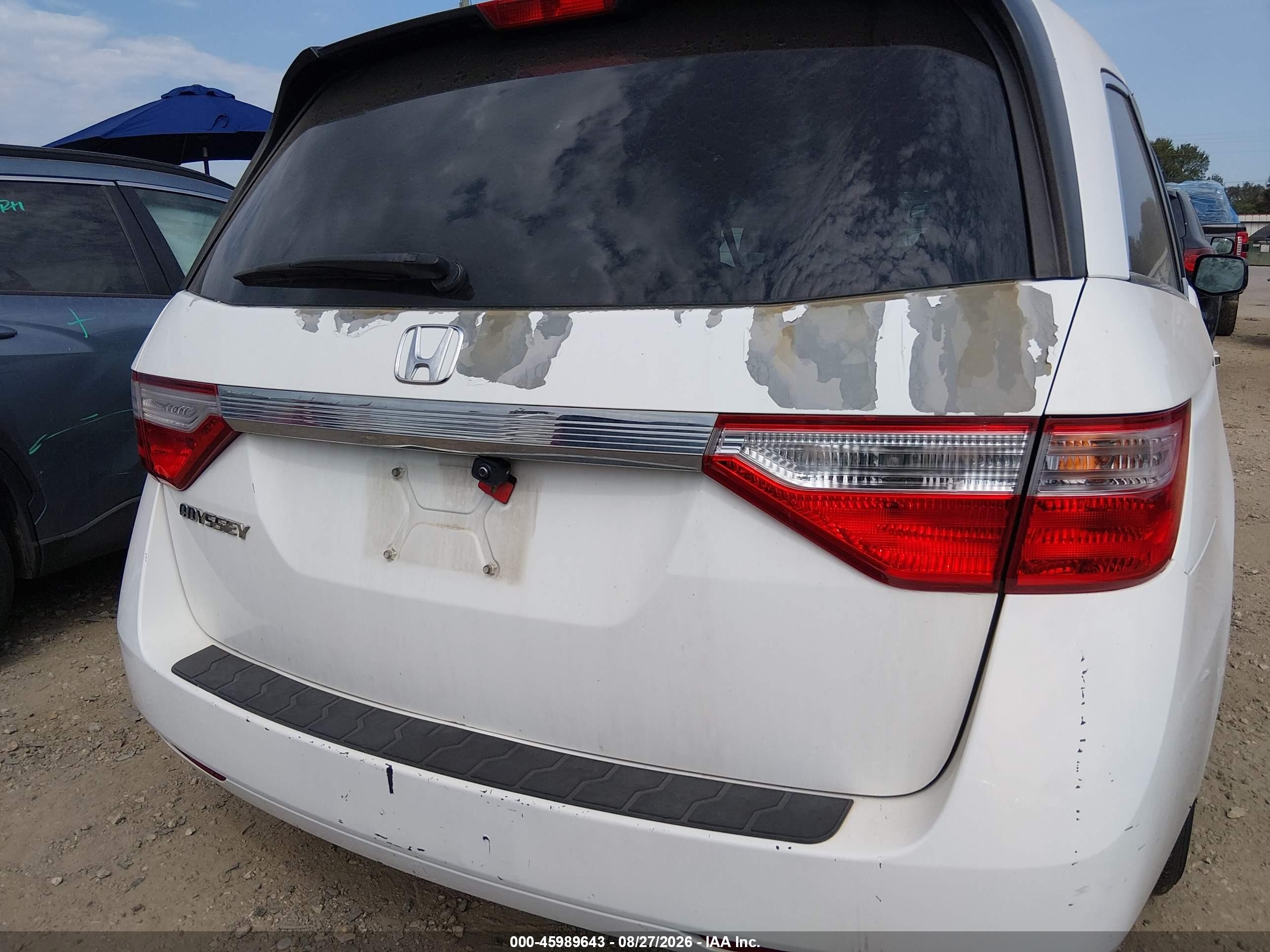 2011 Honda Odyssey Ex White vin: 5FNRL5H40BB067785