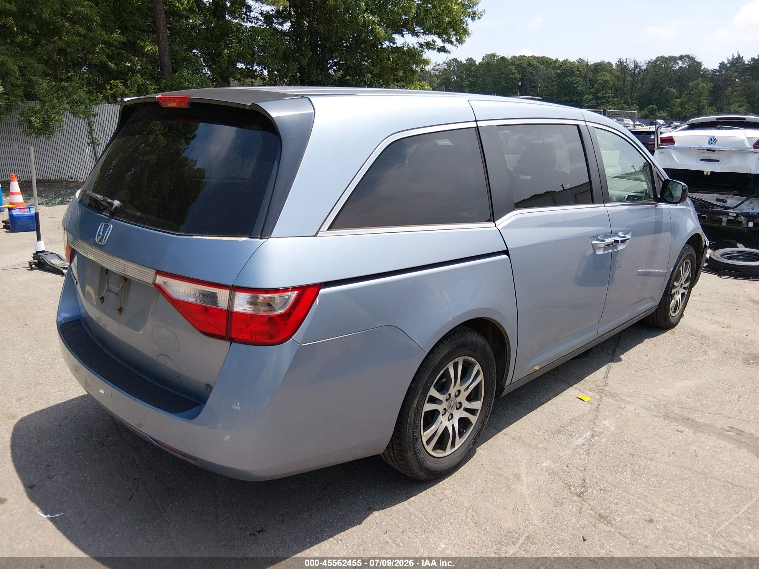 2011 Honda Odyssey Ex Blue vin: 5FNRL5H40BB075398
