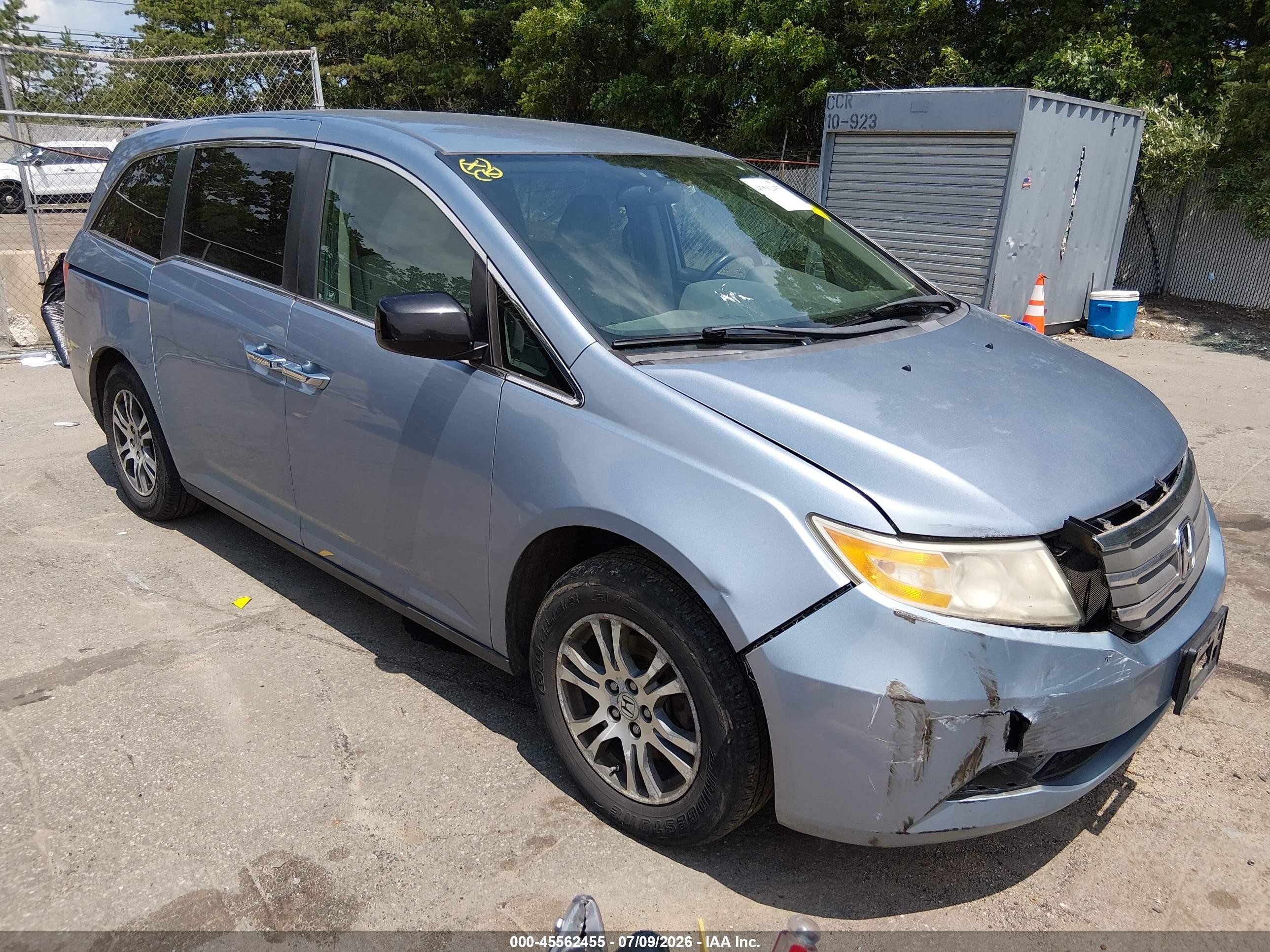 2011 Honda Odyssey Ex Blue vin: 5FNRL5H40BB075398