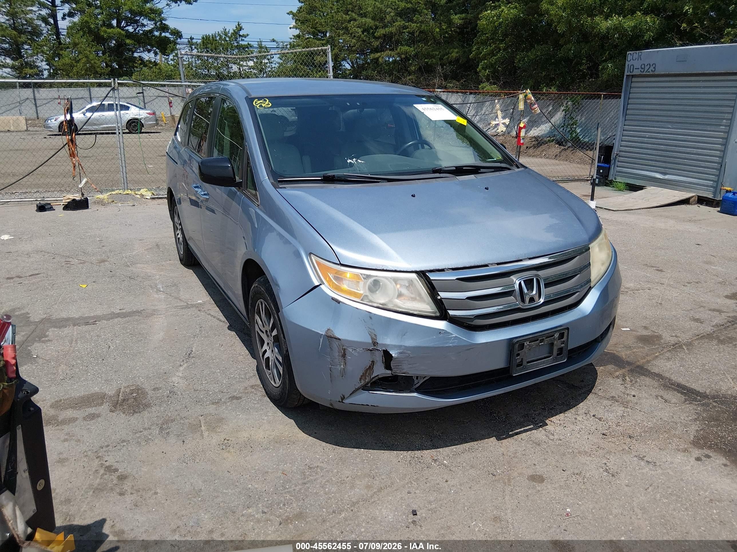 2011 Honda Odyssey Ex Blue vin: 5FNRL5H40BB075398