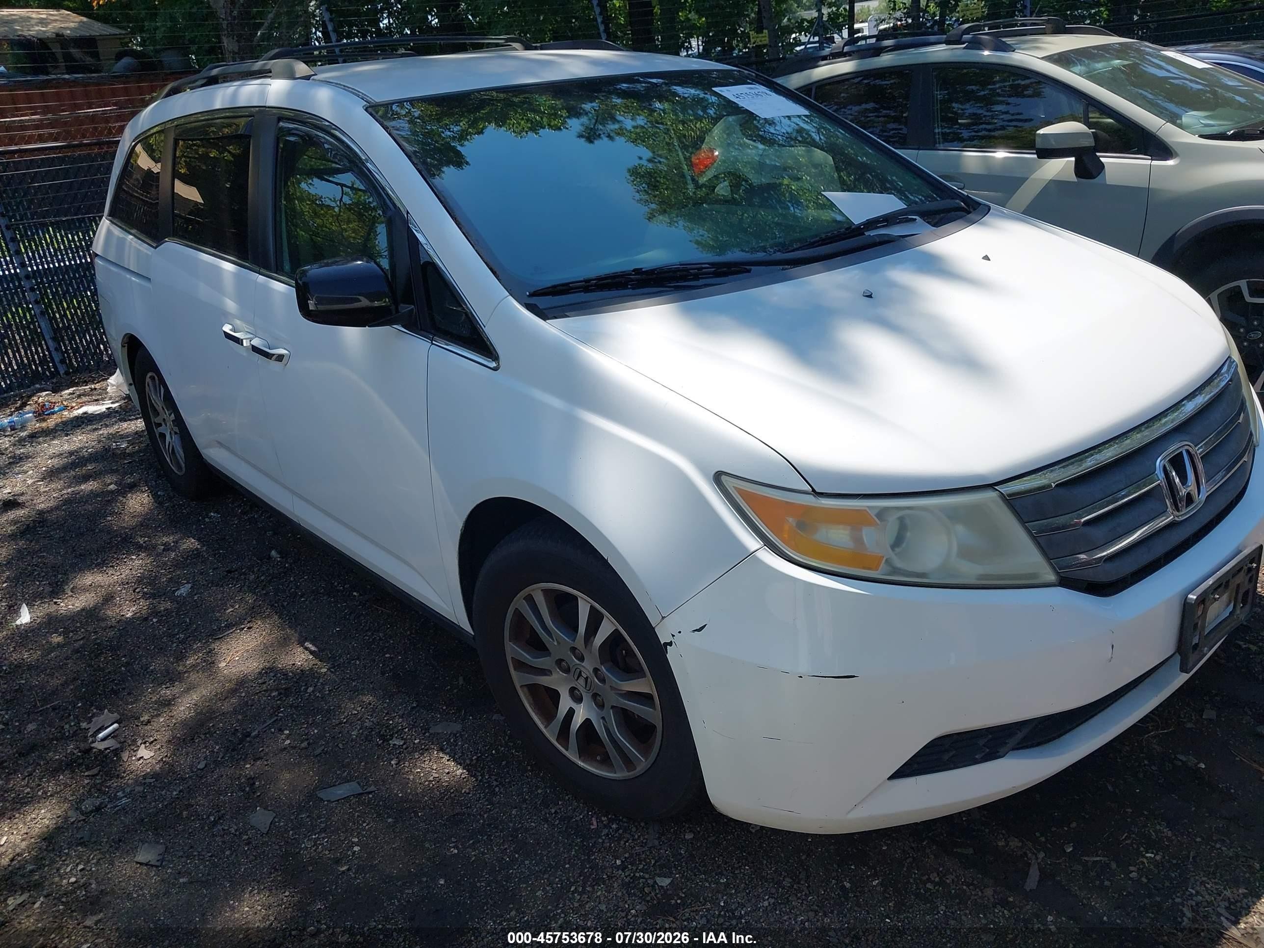 2012 Honda Odyssey Ex White vin: 5FNRL5H40CB042662