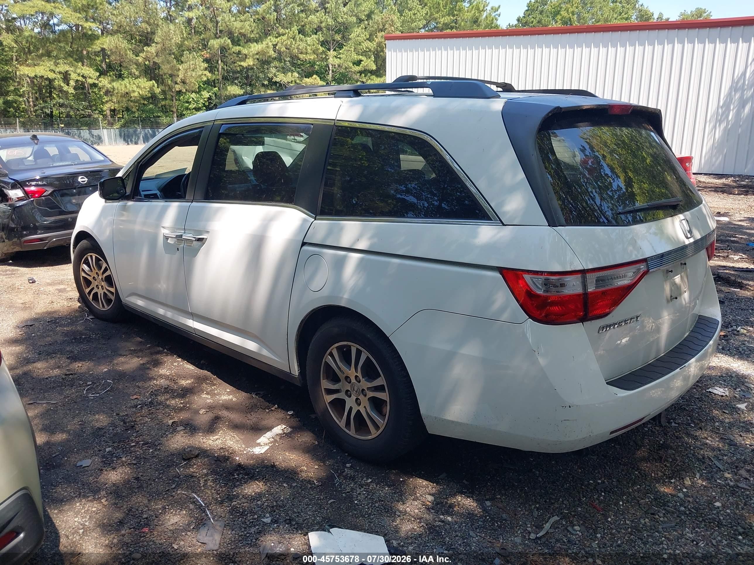 2012 Honda Odyssey Ex White vin: 5FNRL5H40CB042662