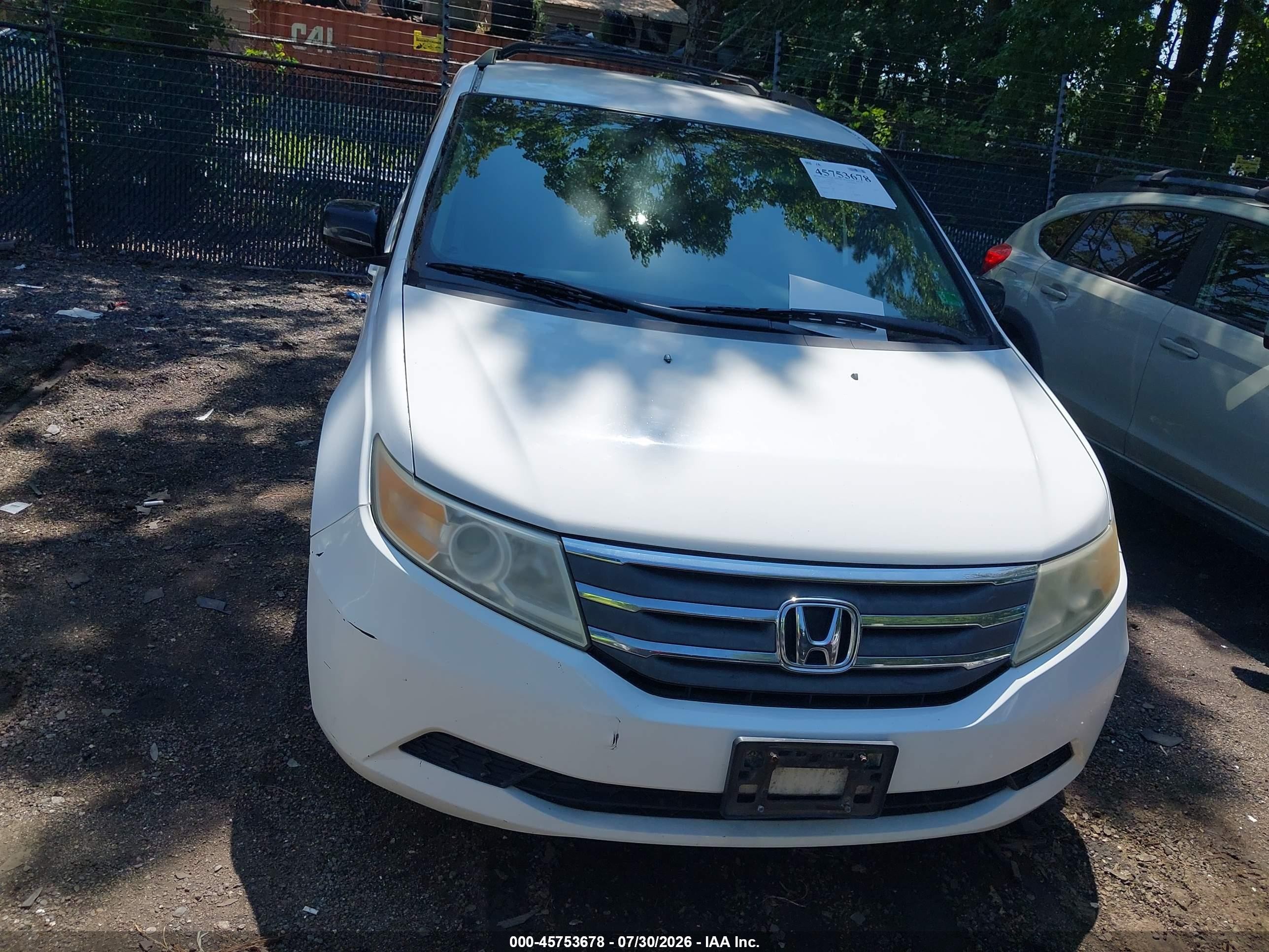 2012 Honda Odyssey Ex White vin: 5FNRL5H40CB042662