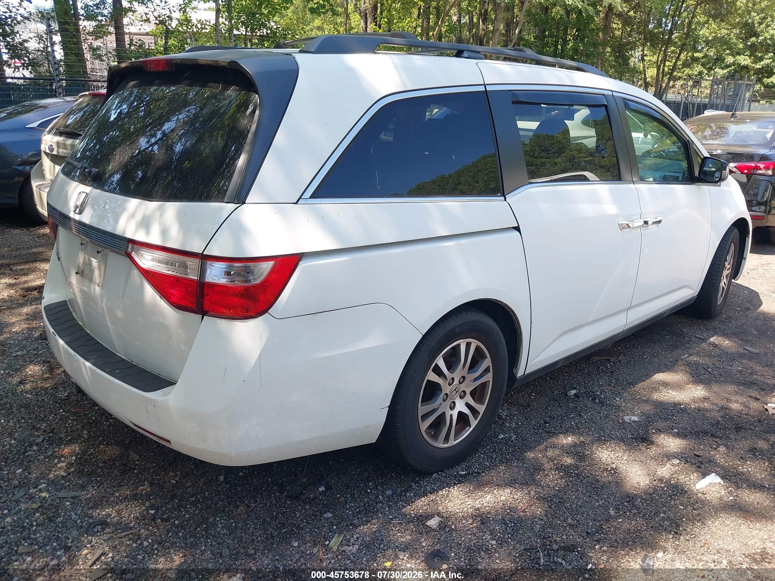 2012 Honda Odyssey Ex White vin: 5FNRL5H40CB042662