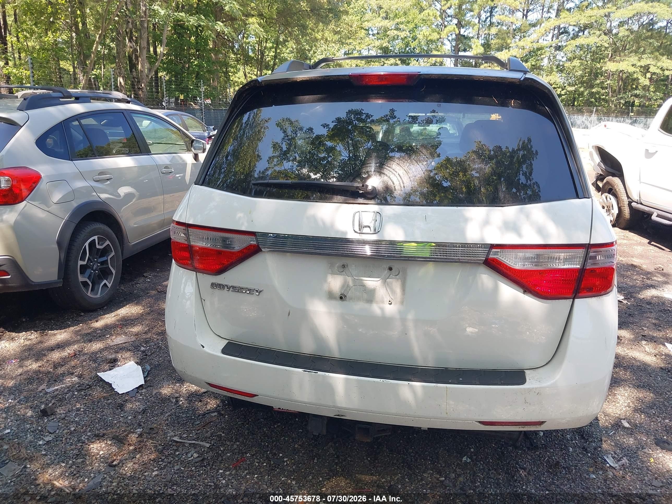 2012 Honda Odyssey Ex White vin: 5FNRL5H40CB042662