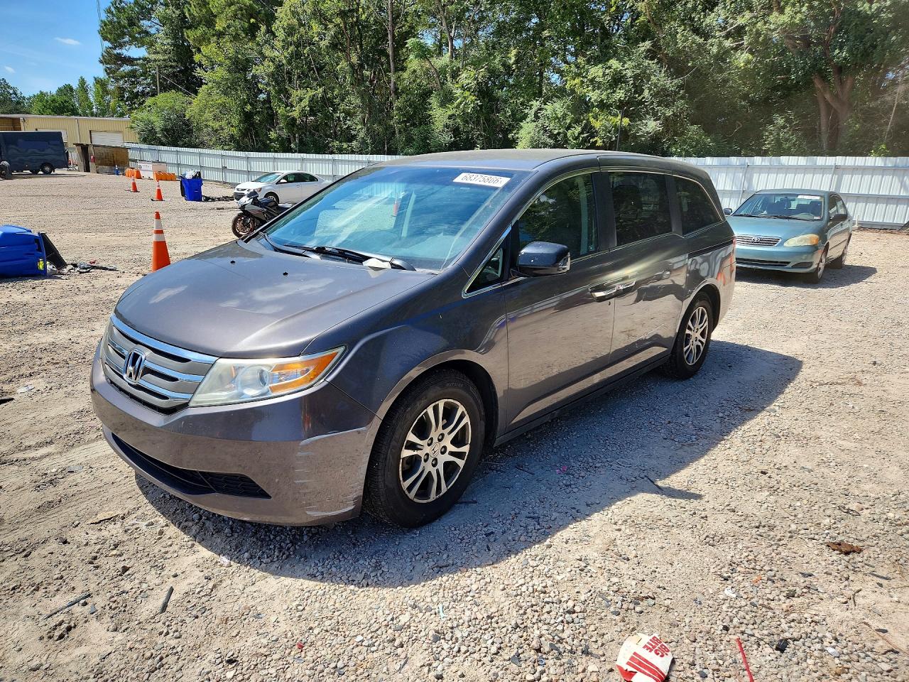 2012 Honda Odyssey Ex Gray vin: 5FNRL5H40CB111348