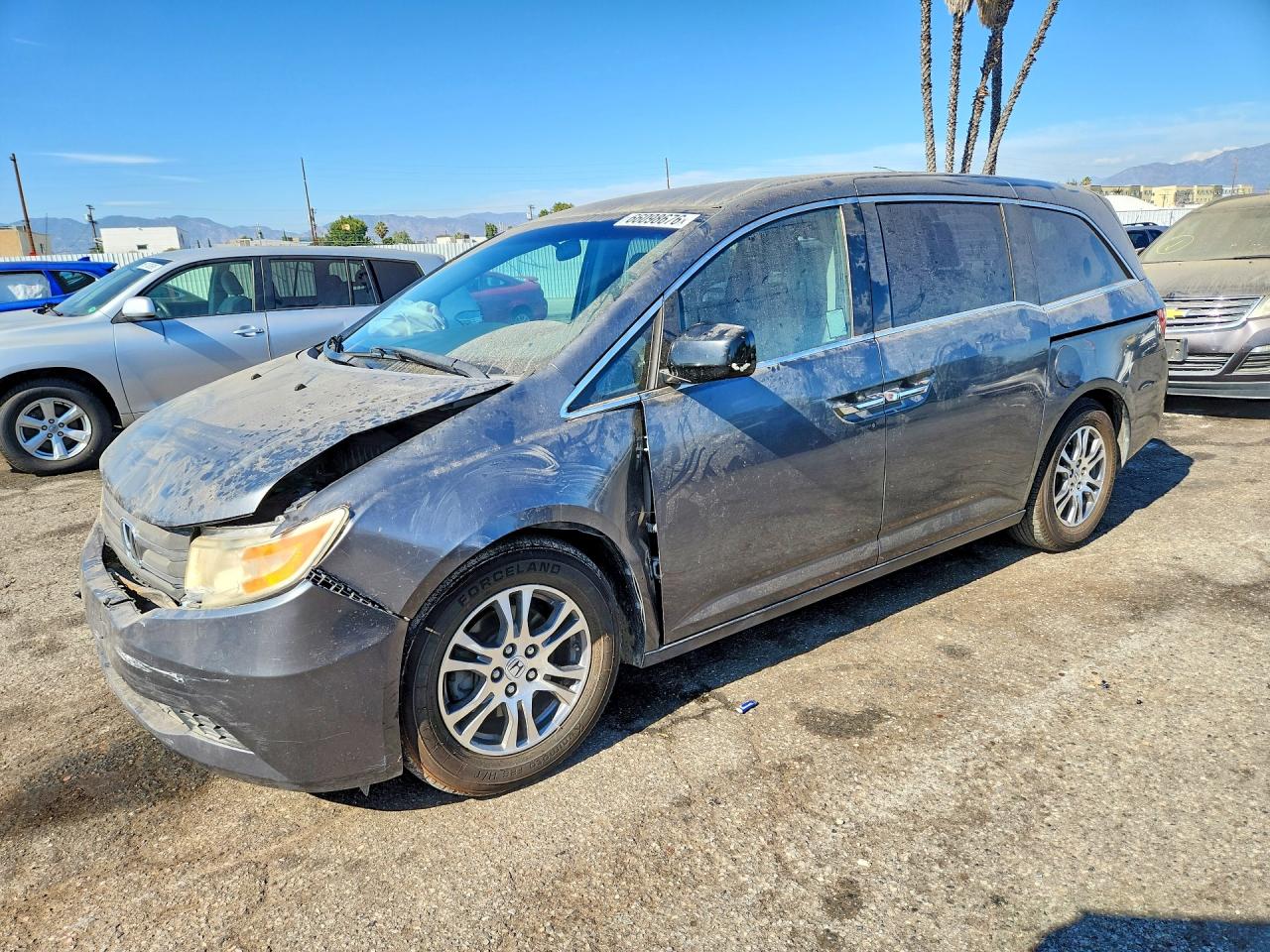 2013 Honda Odyssey Ex Gray vin: 5FNRL5H40DB012367