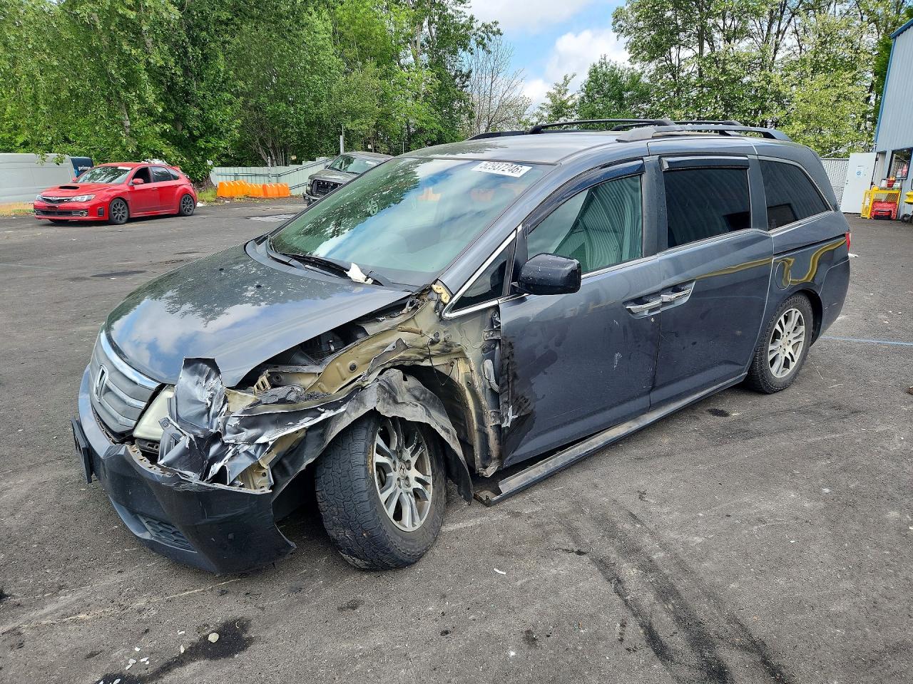2013 Honda Odyssey Ex Серый vin: 5FNRL5H40DB022347