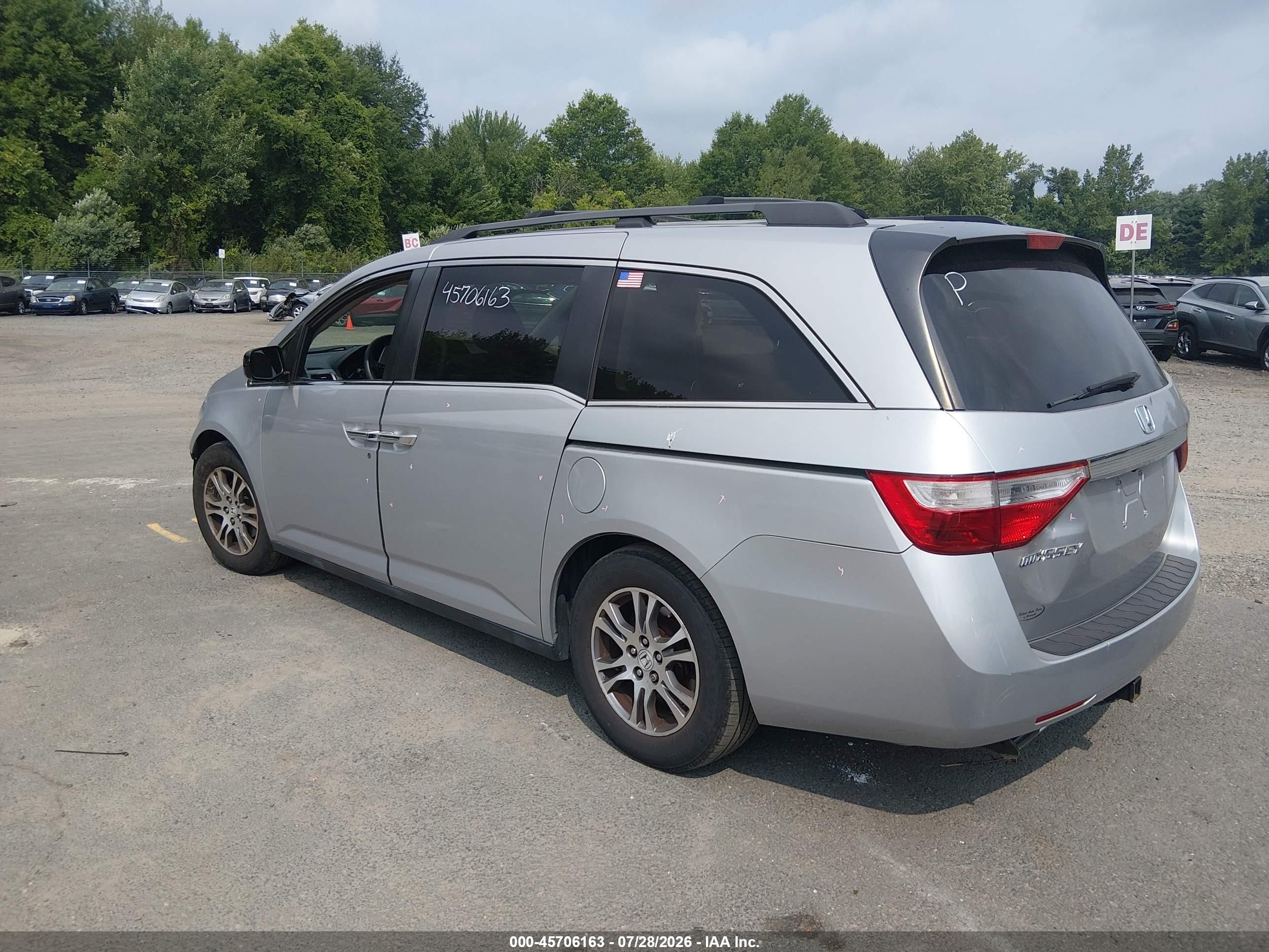 2013 Honda Odyssey Ex Silver vin: 5FNRL5H40DB044770