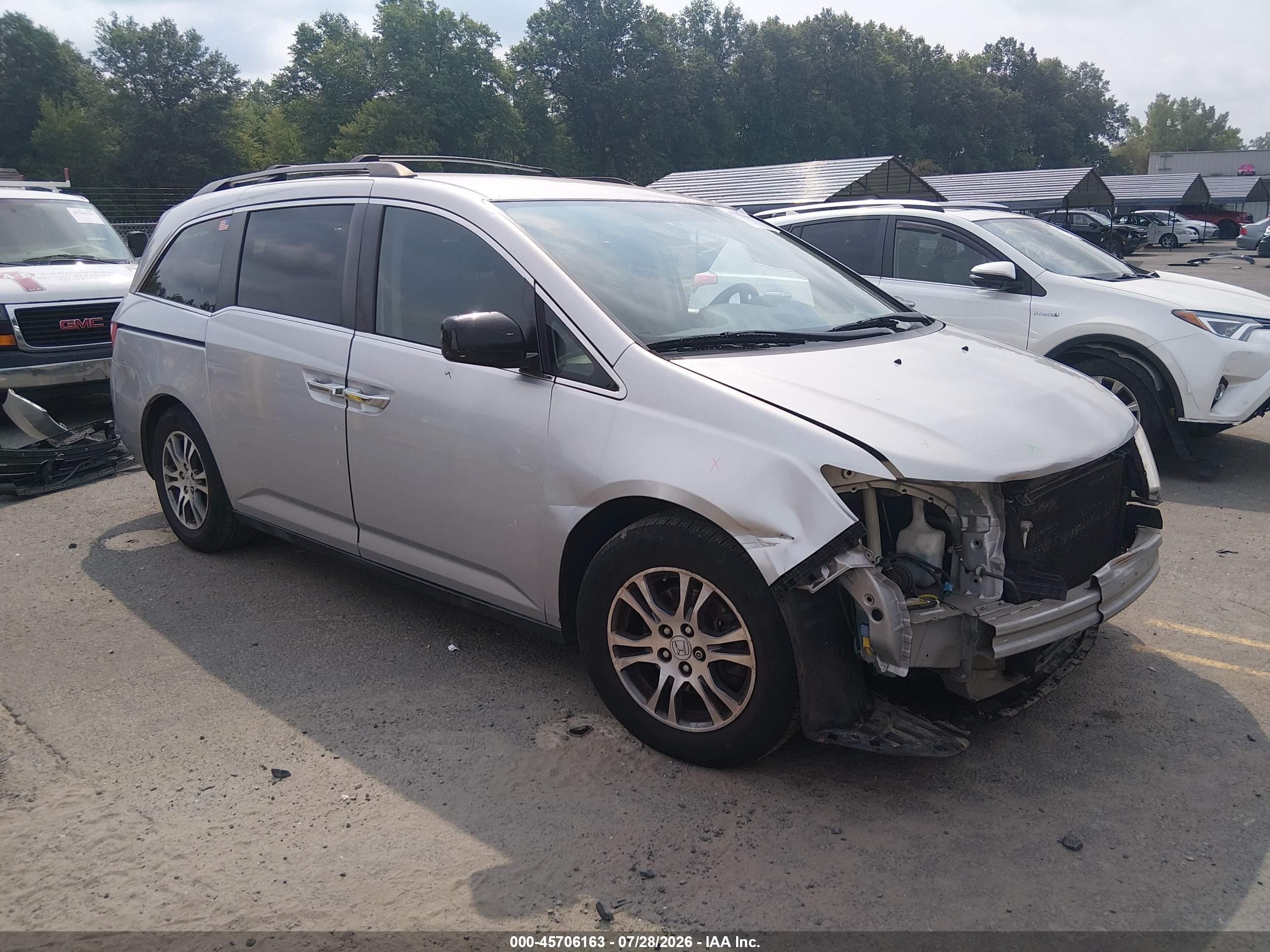 2013 Honda Odyssey Ex Silver vin: 5FNRL5H40DB044770