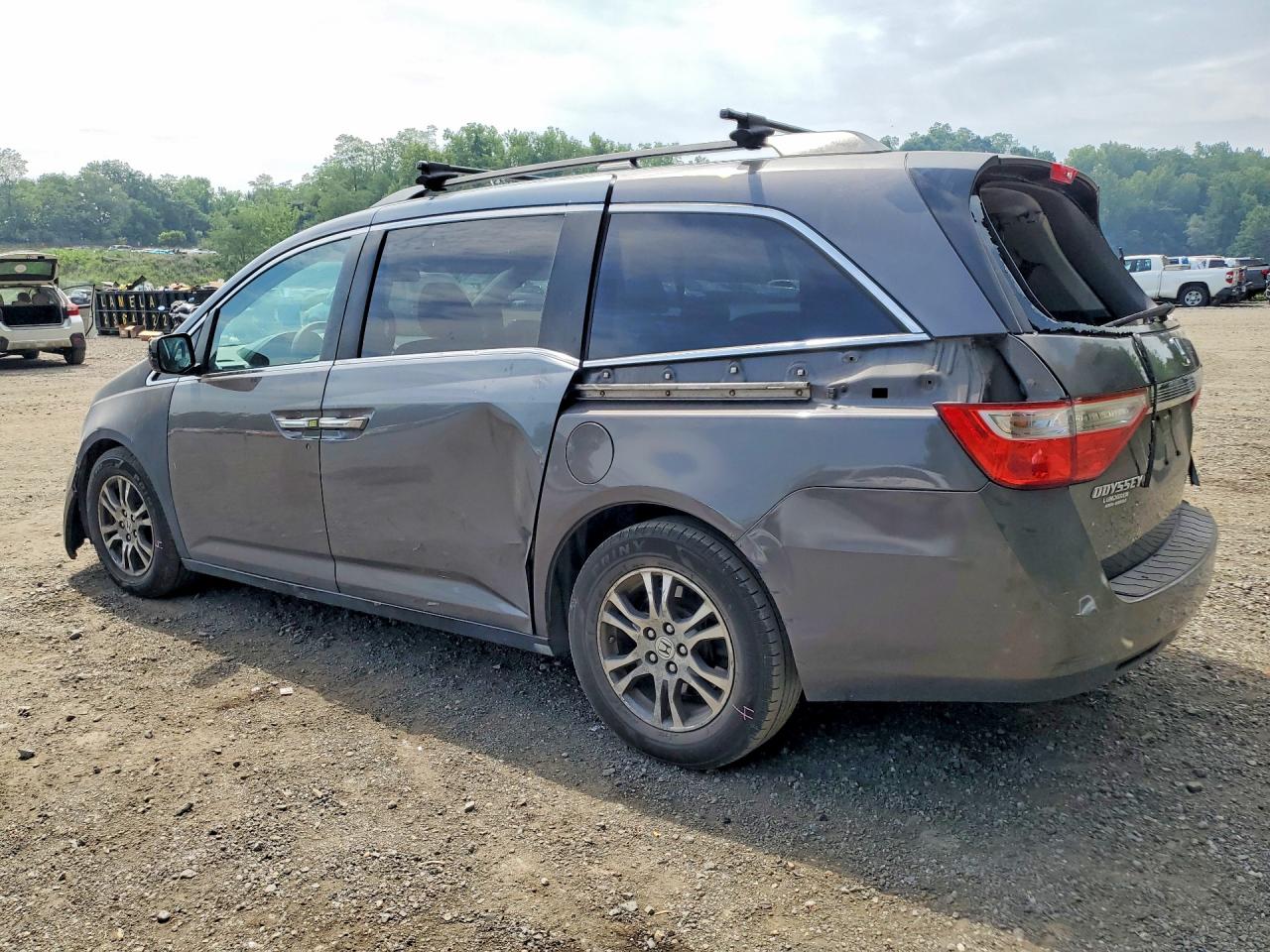 2013 Honda Odyssey Ex Gray vin: 5FNRL5H40DB047894