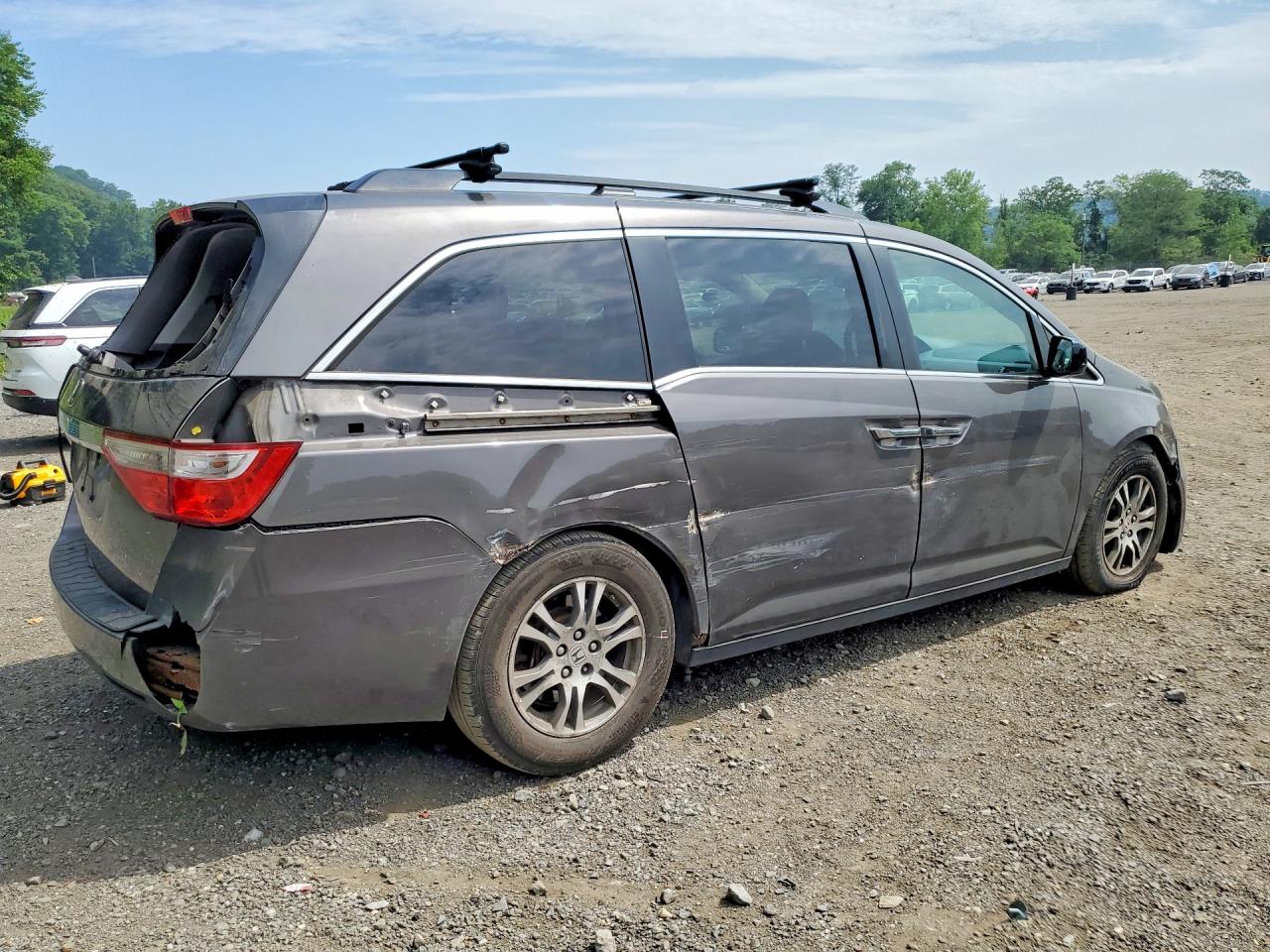 2013 Honda Odyssey Ex Gray vin: 5FNRL5H40DB047894