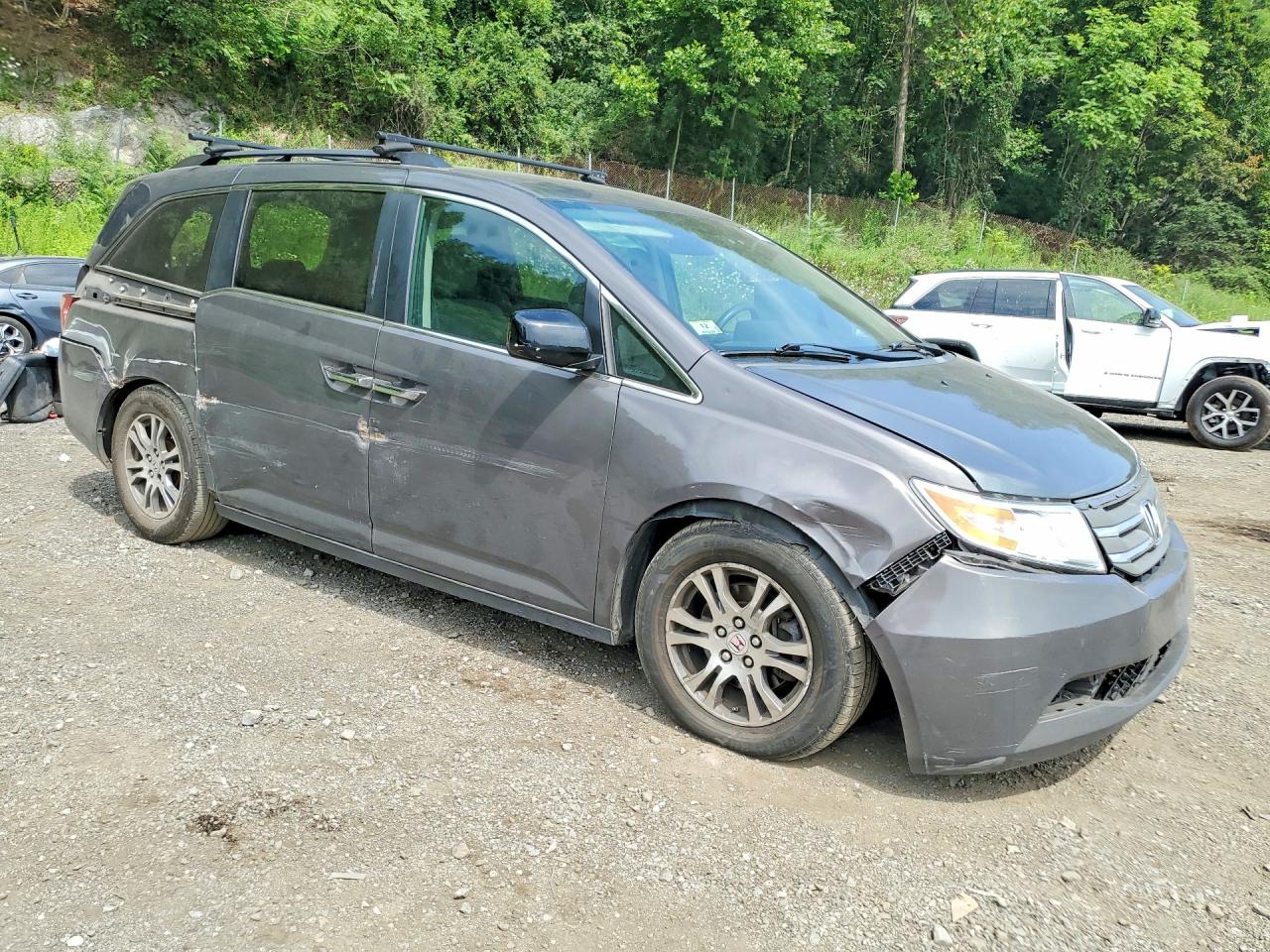 2013 Honda Odyssey Ex Gray vin: 5FNRL5H40DB047894