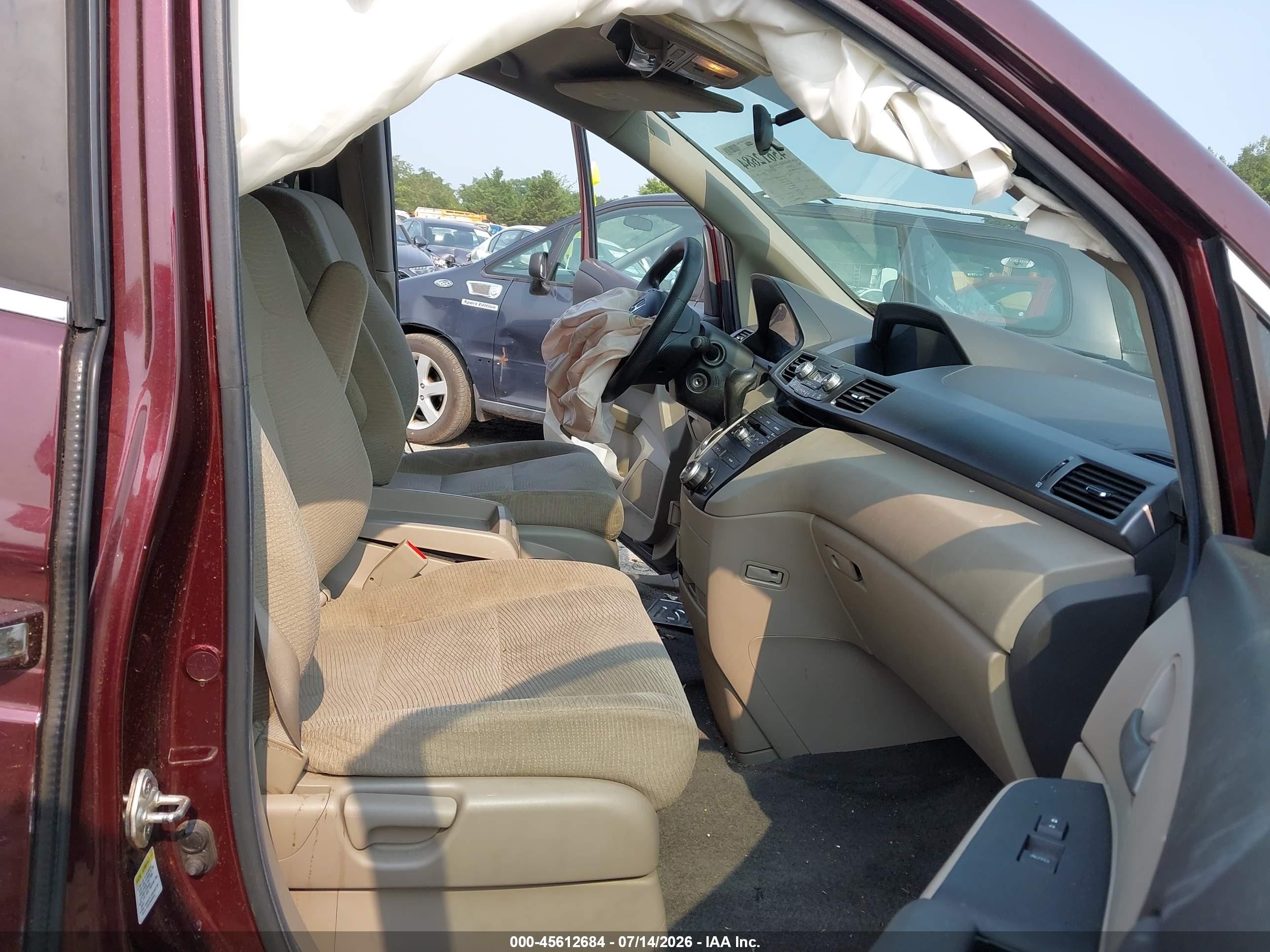 2013 Honda Odyssey Ex Burgundy vin: 5FNRL5H40DB054280