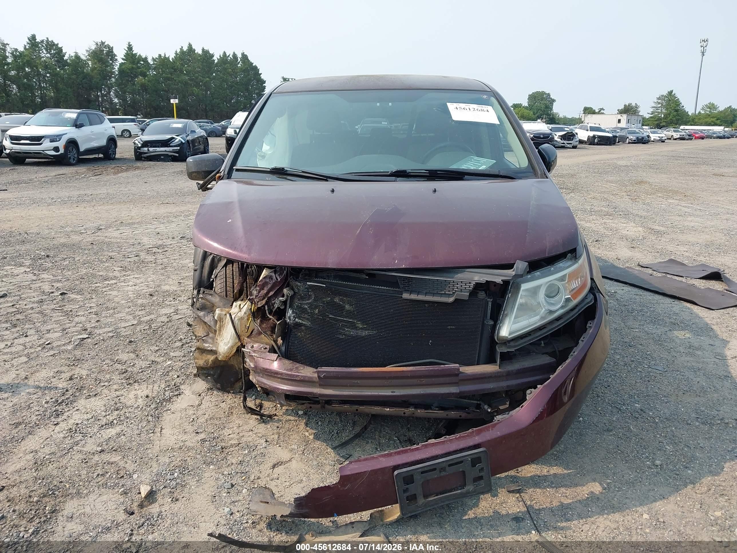 2013 Honda Odyssey Ex Burgundy vin: 5FNRL5H40DB054280