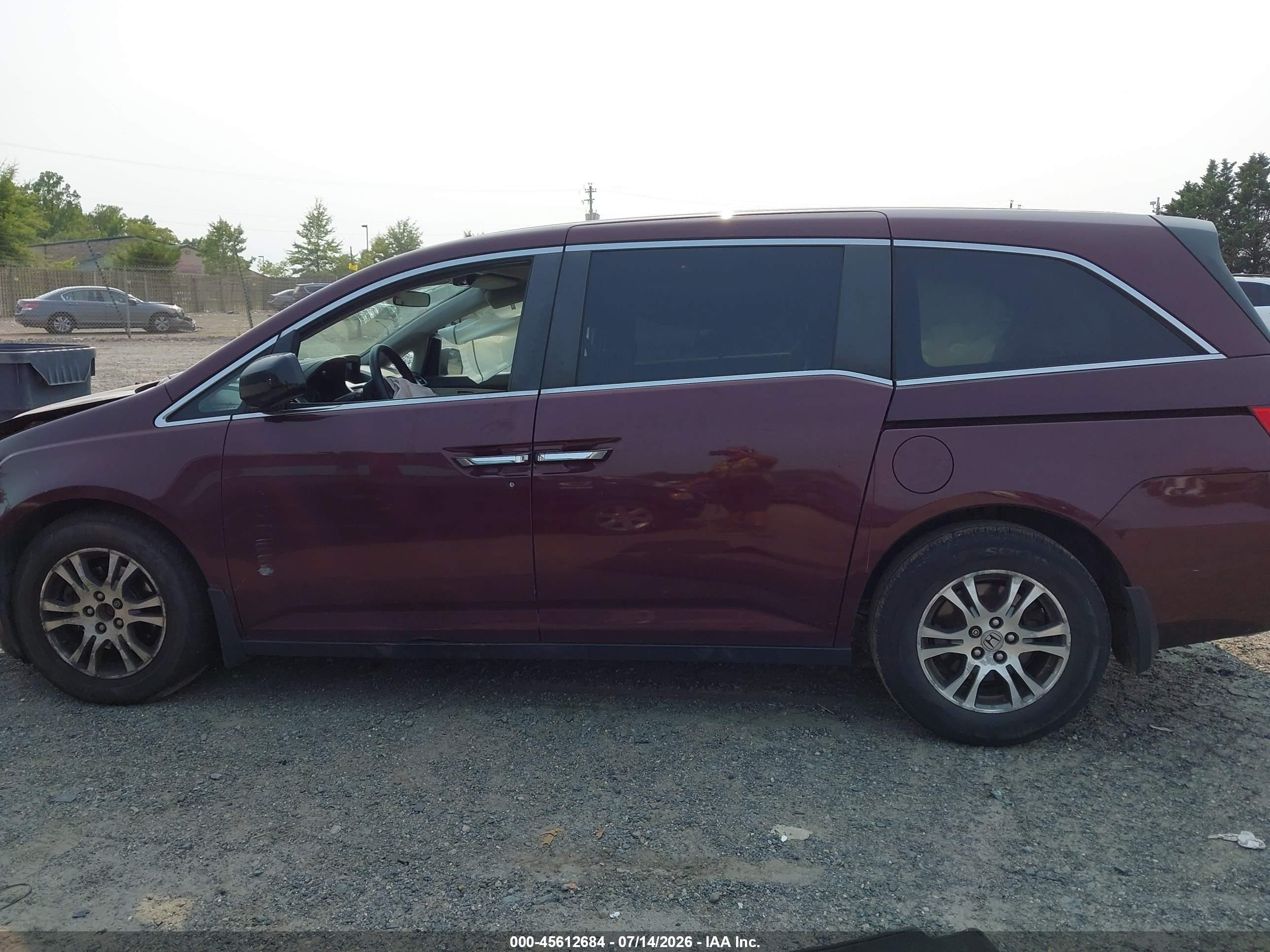 2013 Honda Odyssey Ex Burgundy vin: 5FNRL5H40DB054280