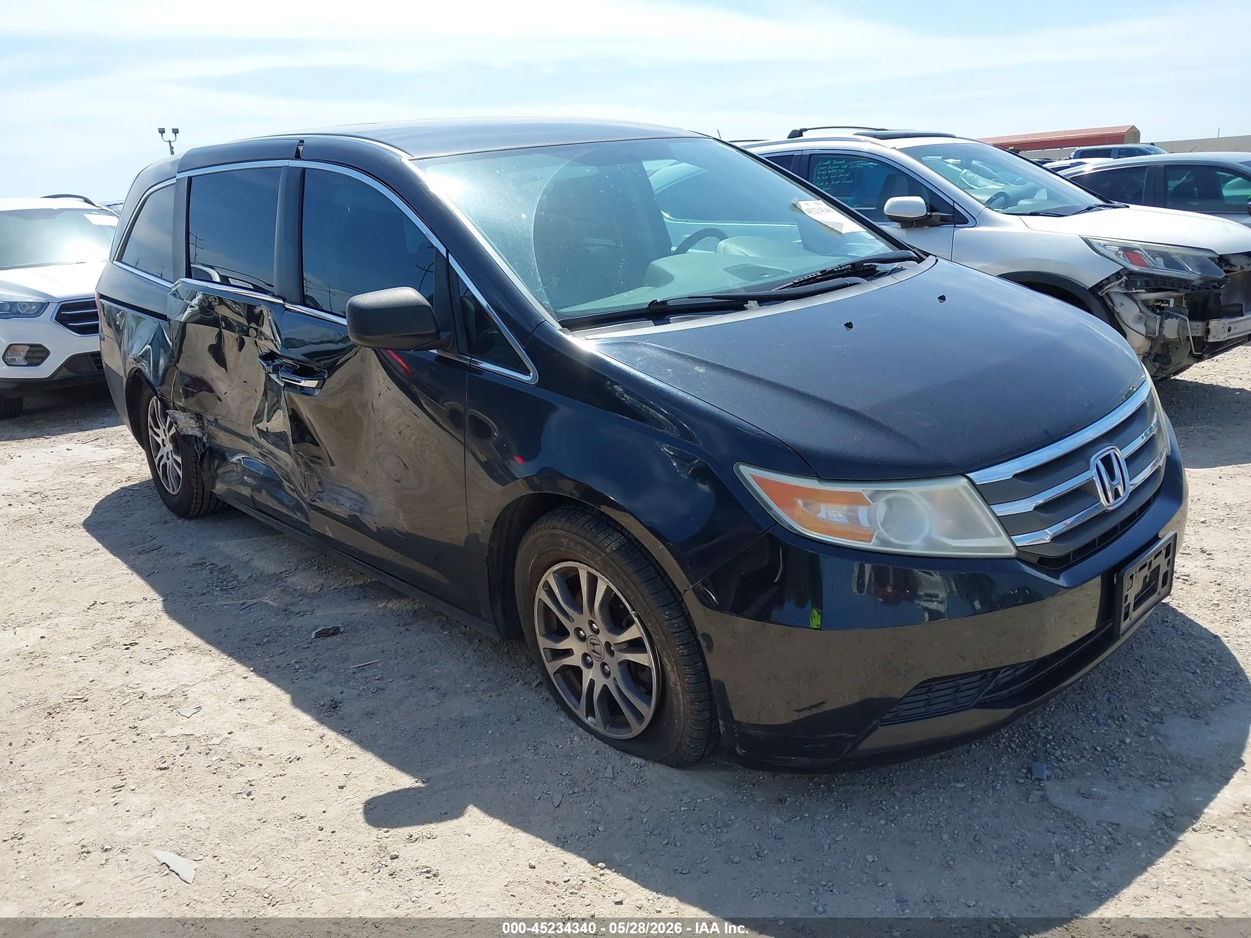 2013 Honda Odyssey Ex Черный vin: 5FNRL5H40DB075386