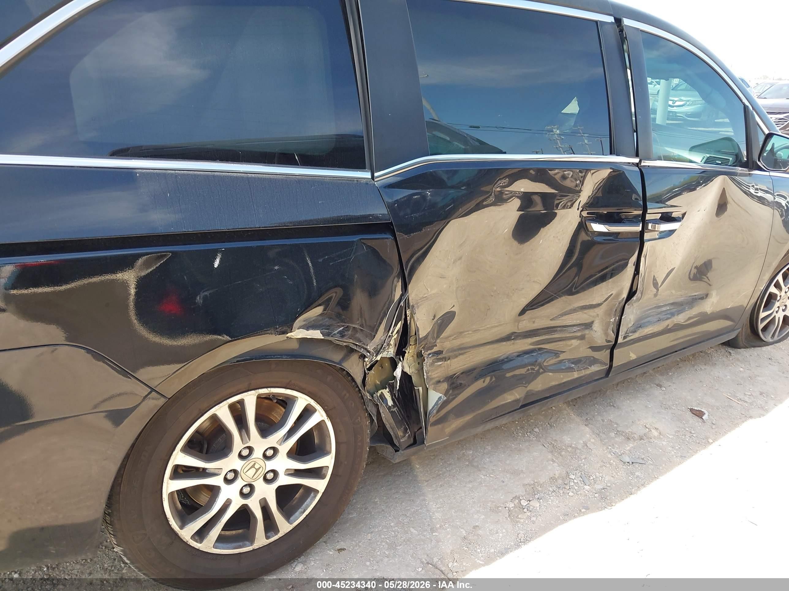 2013 Honda Odyssey Ex Черный vin: 5FNRL5H40DB075386