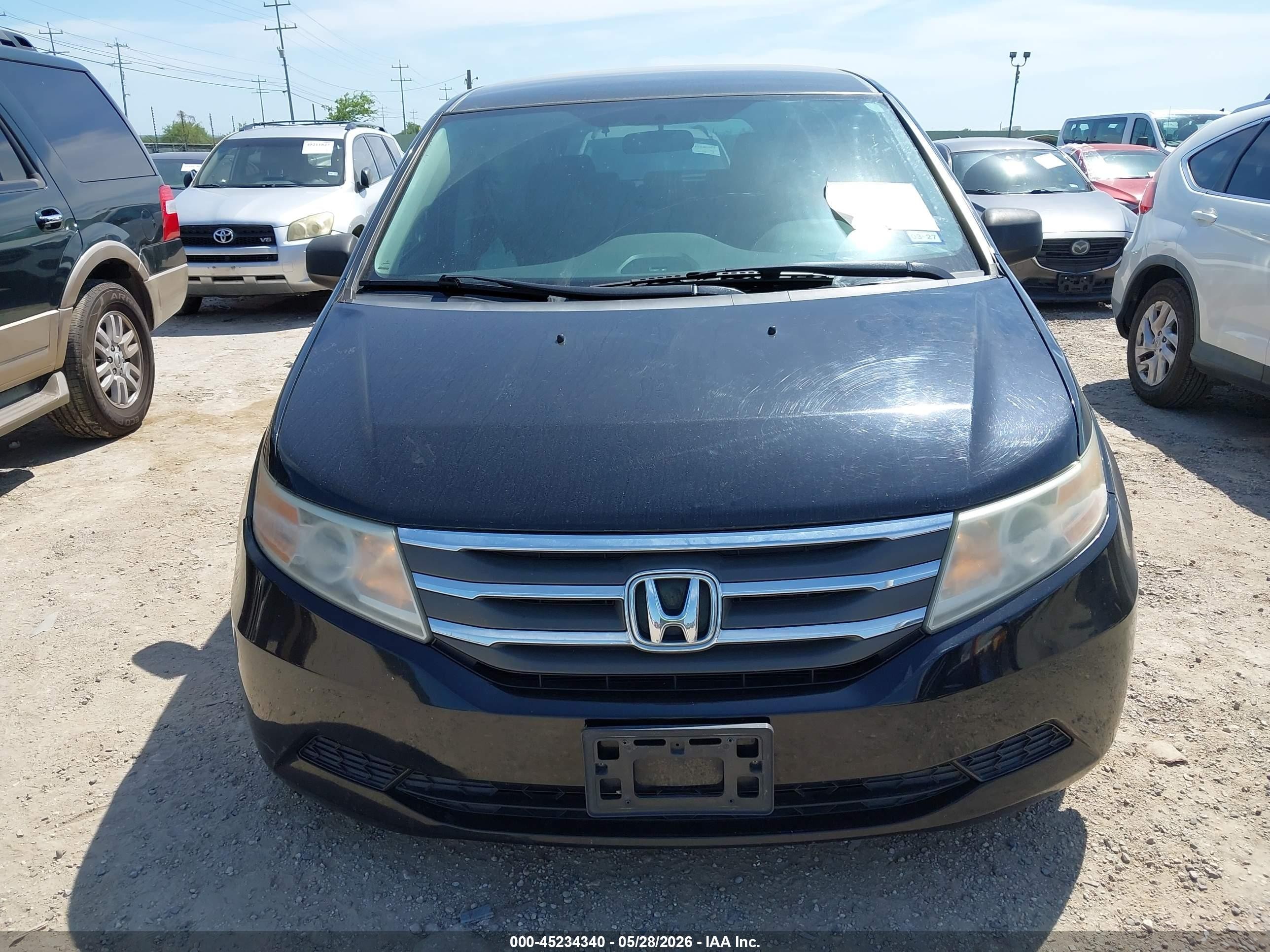 2013 Honda Odyssey Ex Черный vin: 5FNRL5H40DB075386